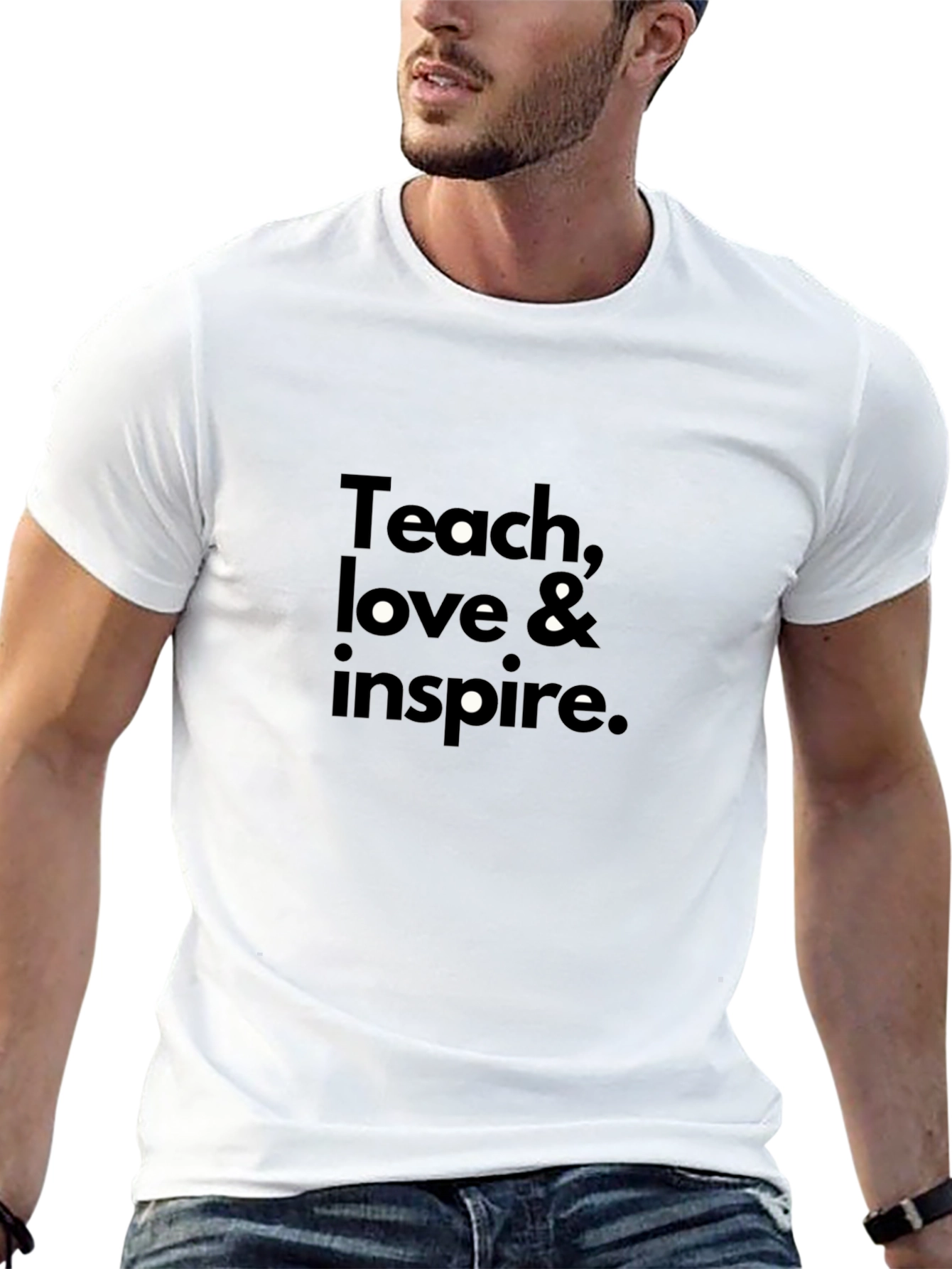 Teach Love & Inspire Graphic T-Shirt - Black