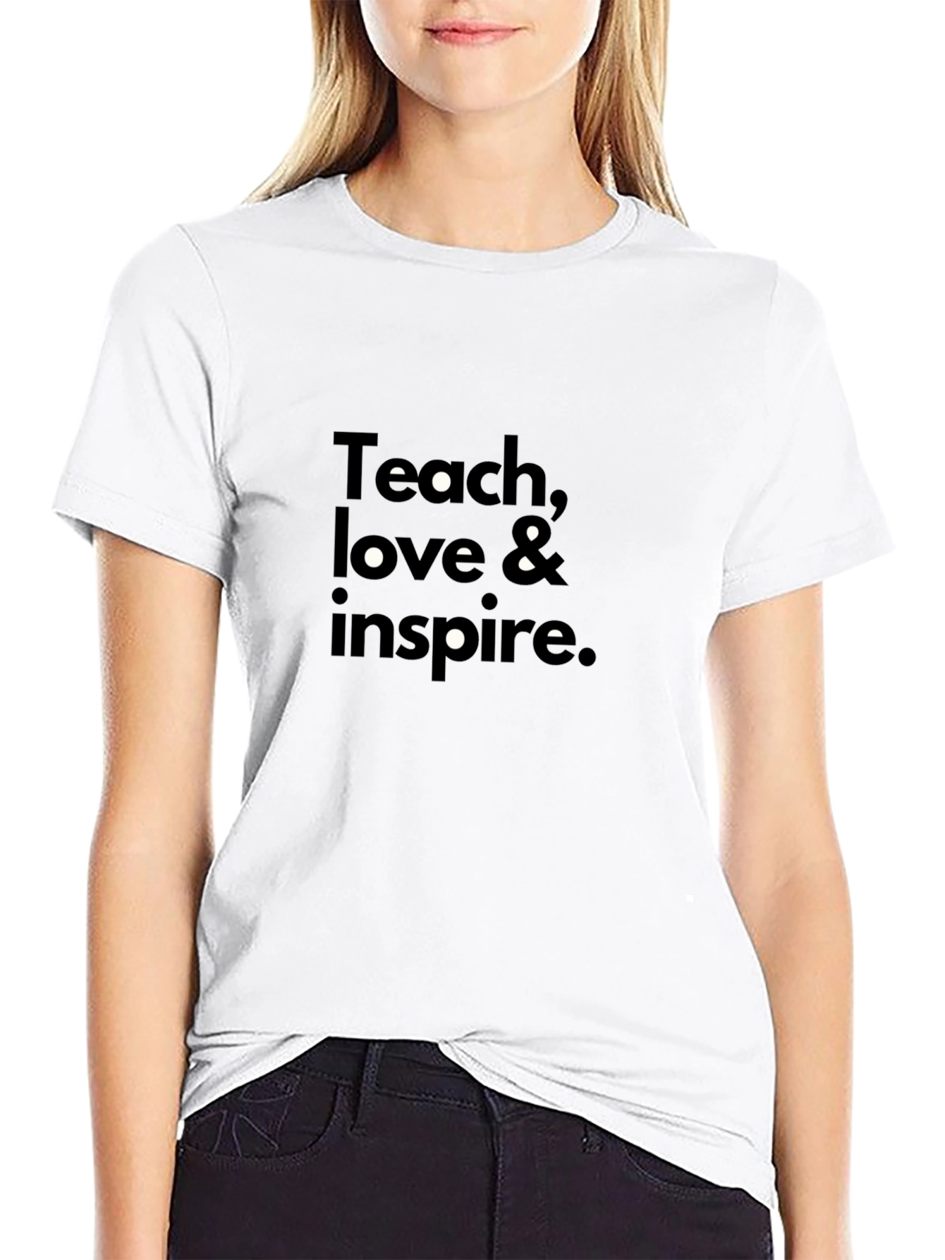 Teach Love & Inspire Graphic T-Shirt - Black