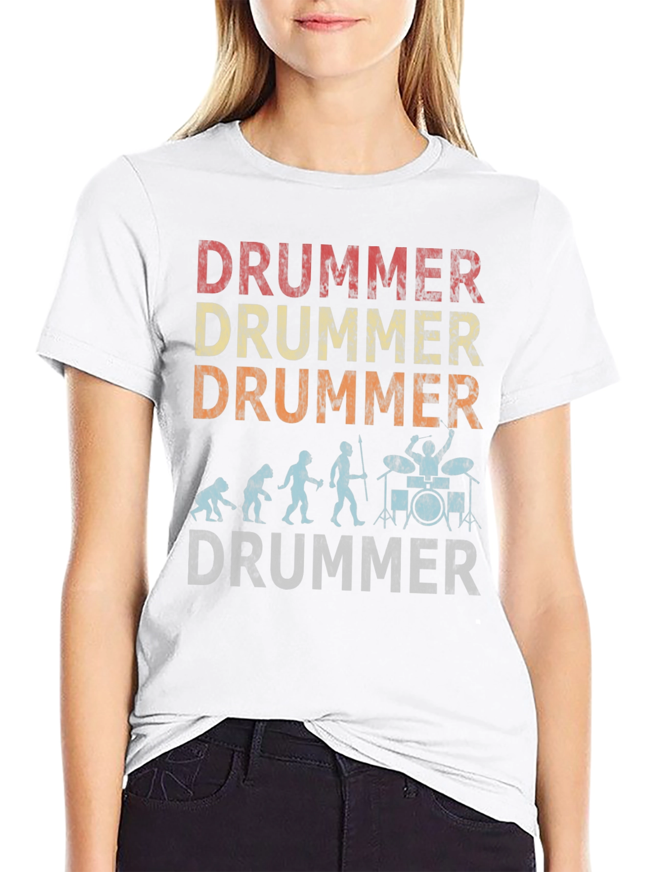 Evolution of Drummer T-Shirt - Funny Music Tee