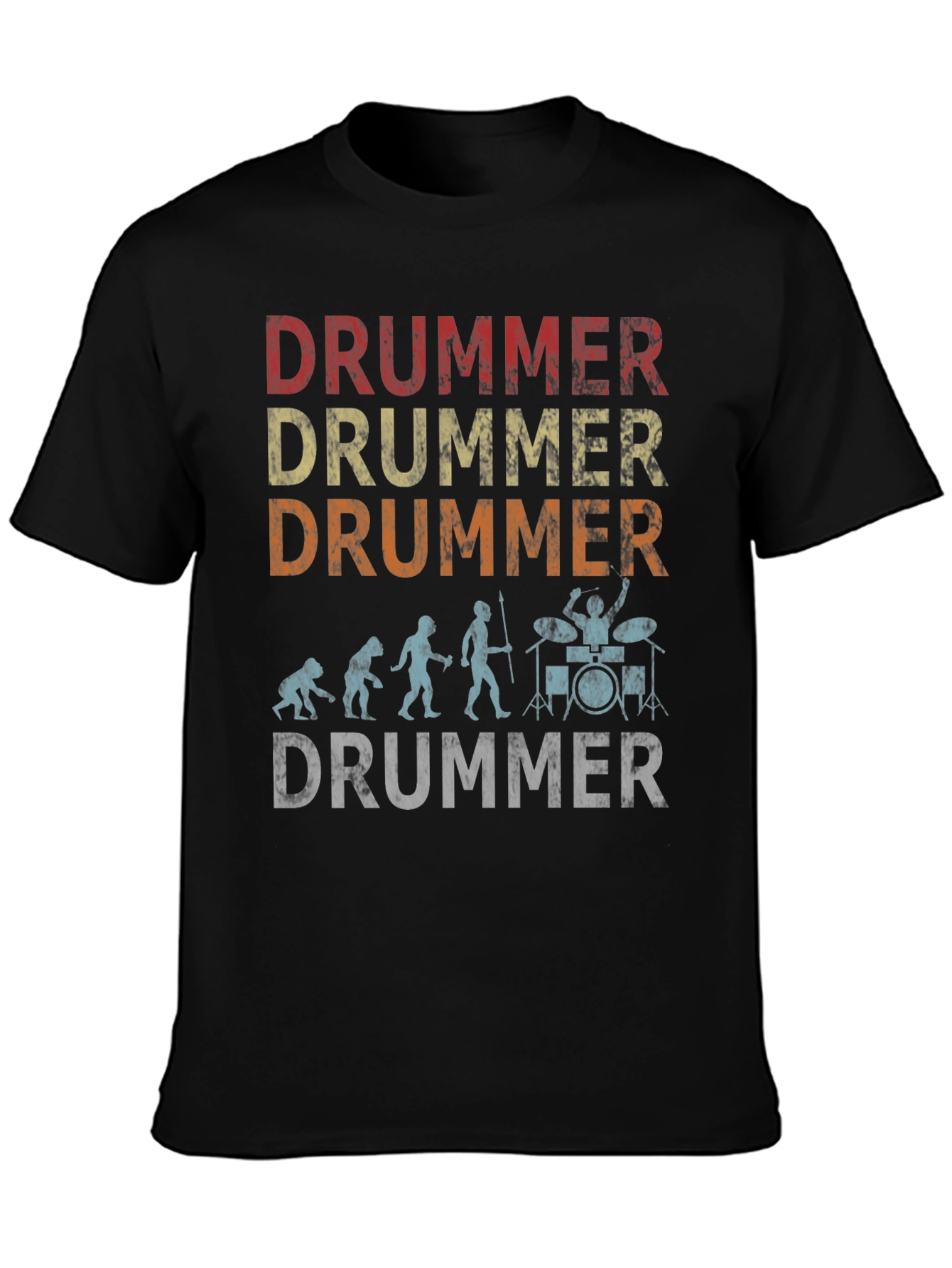 Evolution of Drummer T-Shirt - Funny Music Tee
