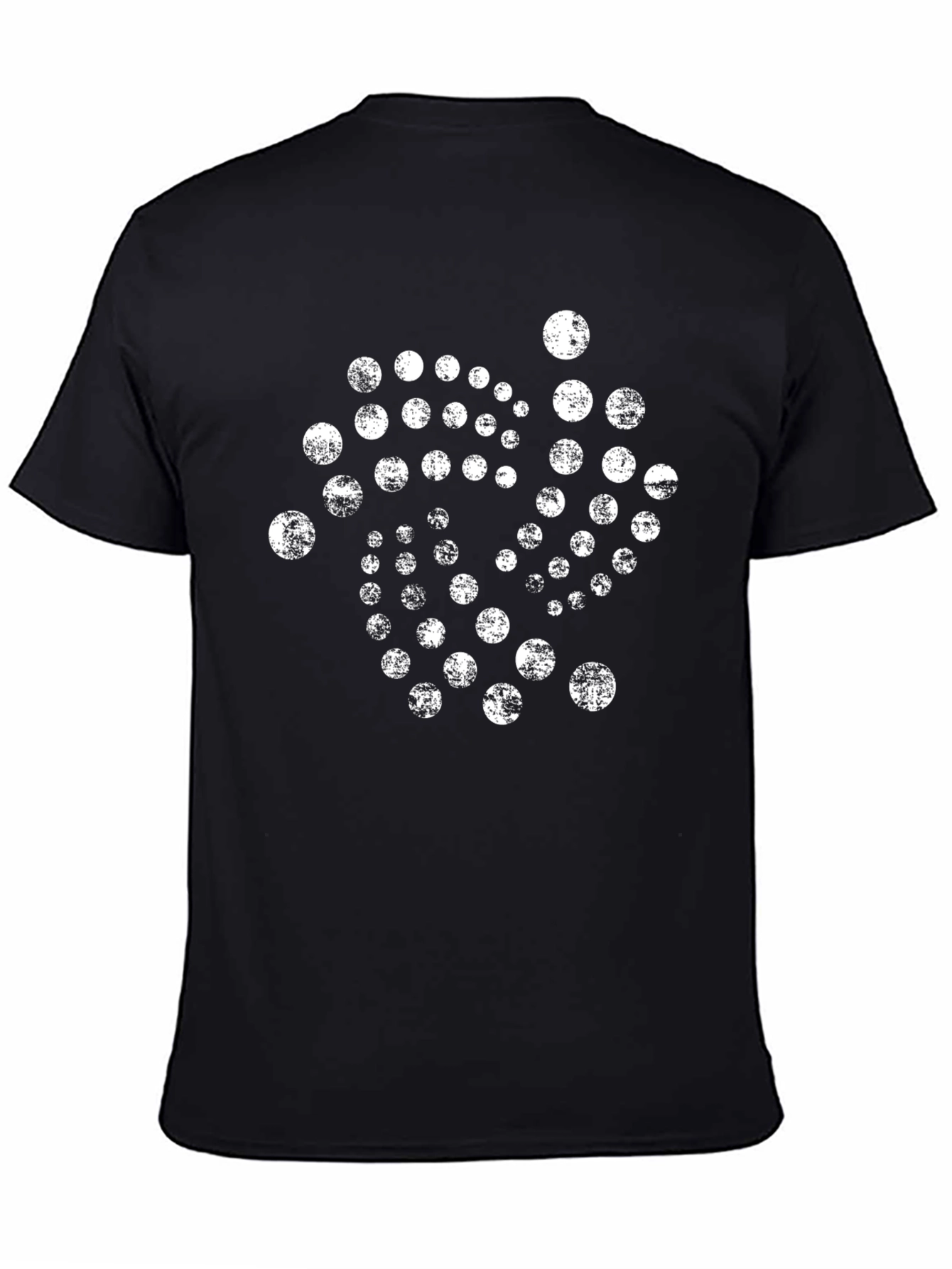 Graphic Print Black T-Shirt - Circle Design