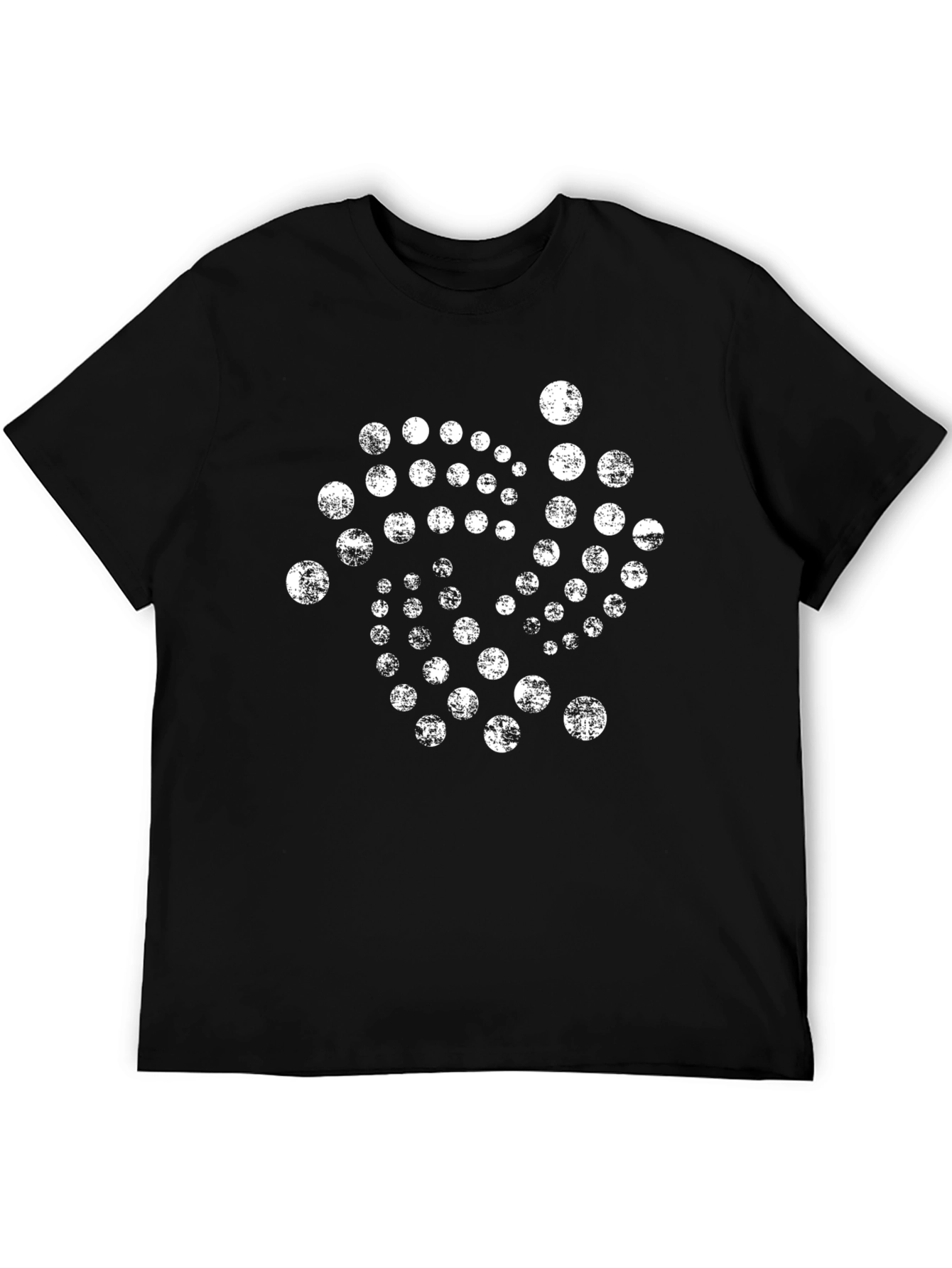 Graphic Print Black T-Shirt - Circle Design