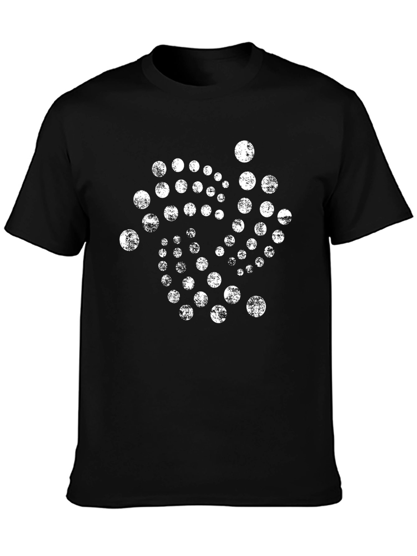 Graphic Print Black T-Shirt - Circle Design