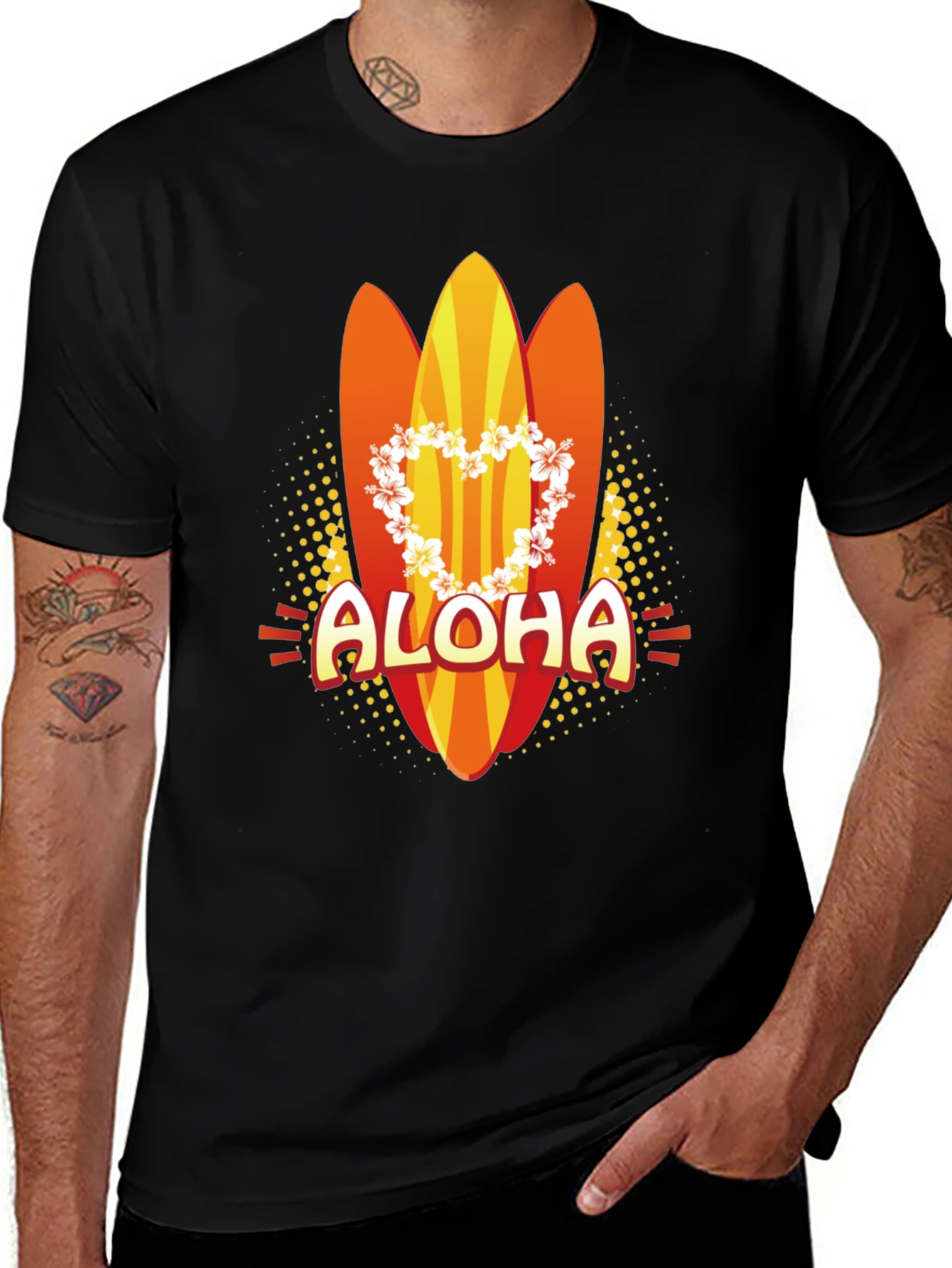 Aloha Surfboard Graphic T-Shirt