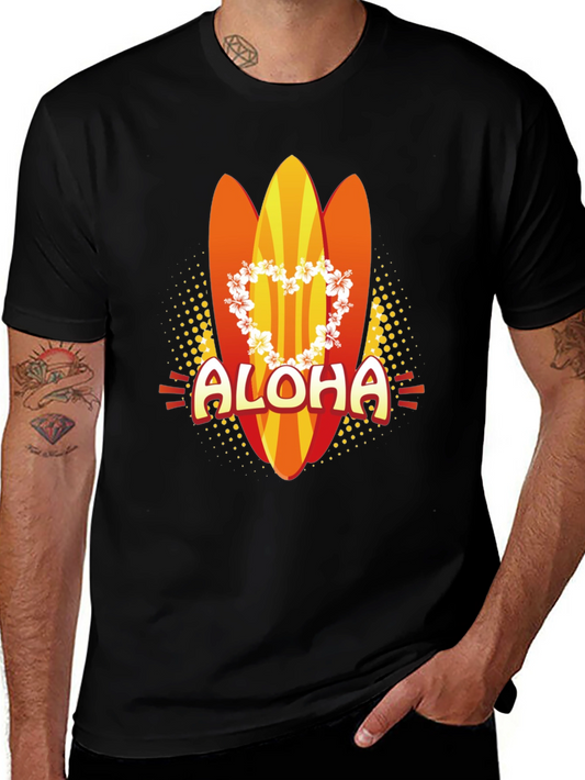 Aloha Surfboard Graphic T-Shirt