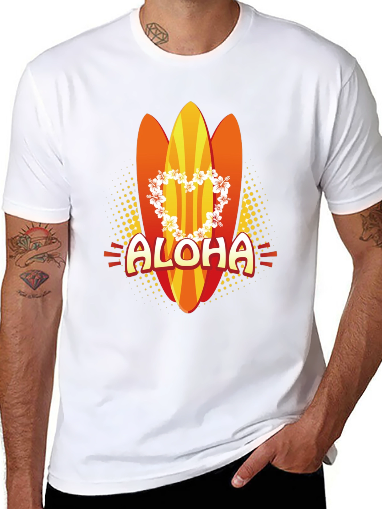 Aloha Surfboard Graphic T-Shirt