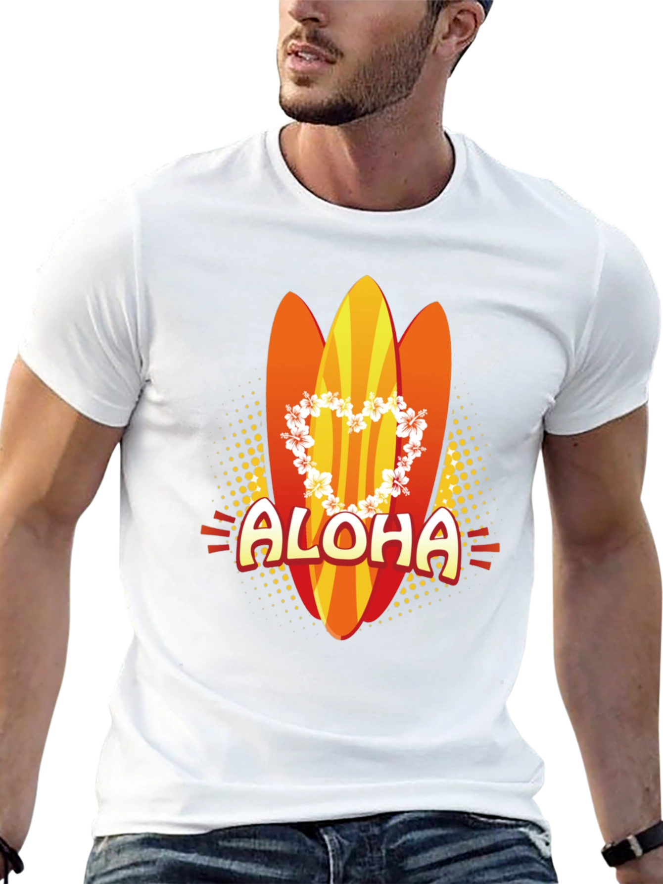 Aloha Surfboard Graphic T-Shirt