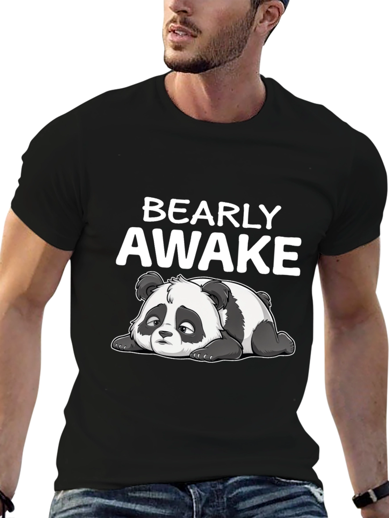 Bearly Awake T-Shirt - Funny Panda Tee