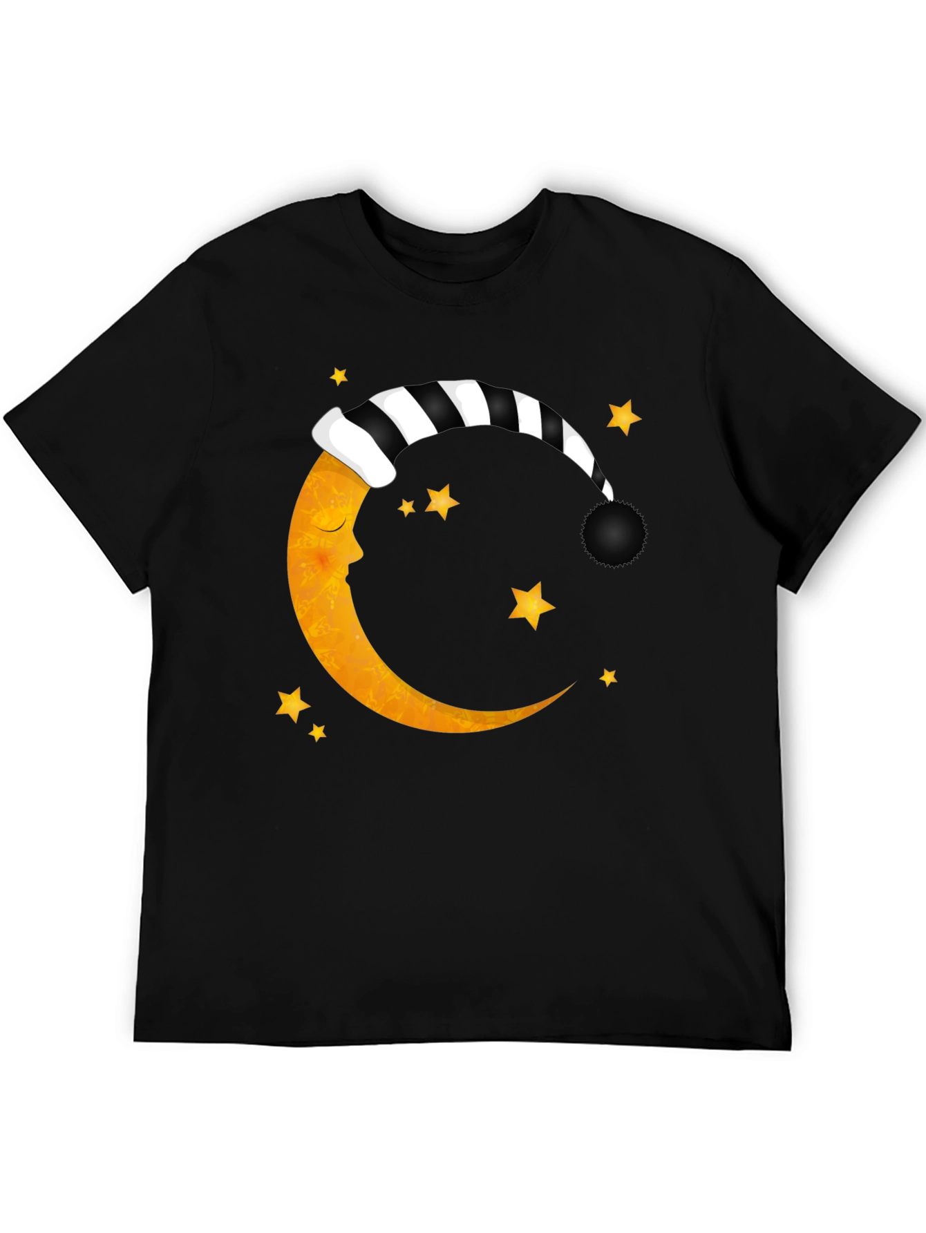 Sleepy Moon Graphic T-Shirt - Black