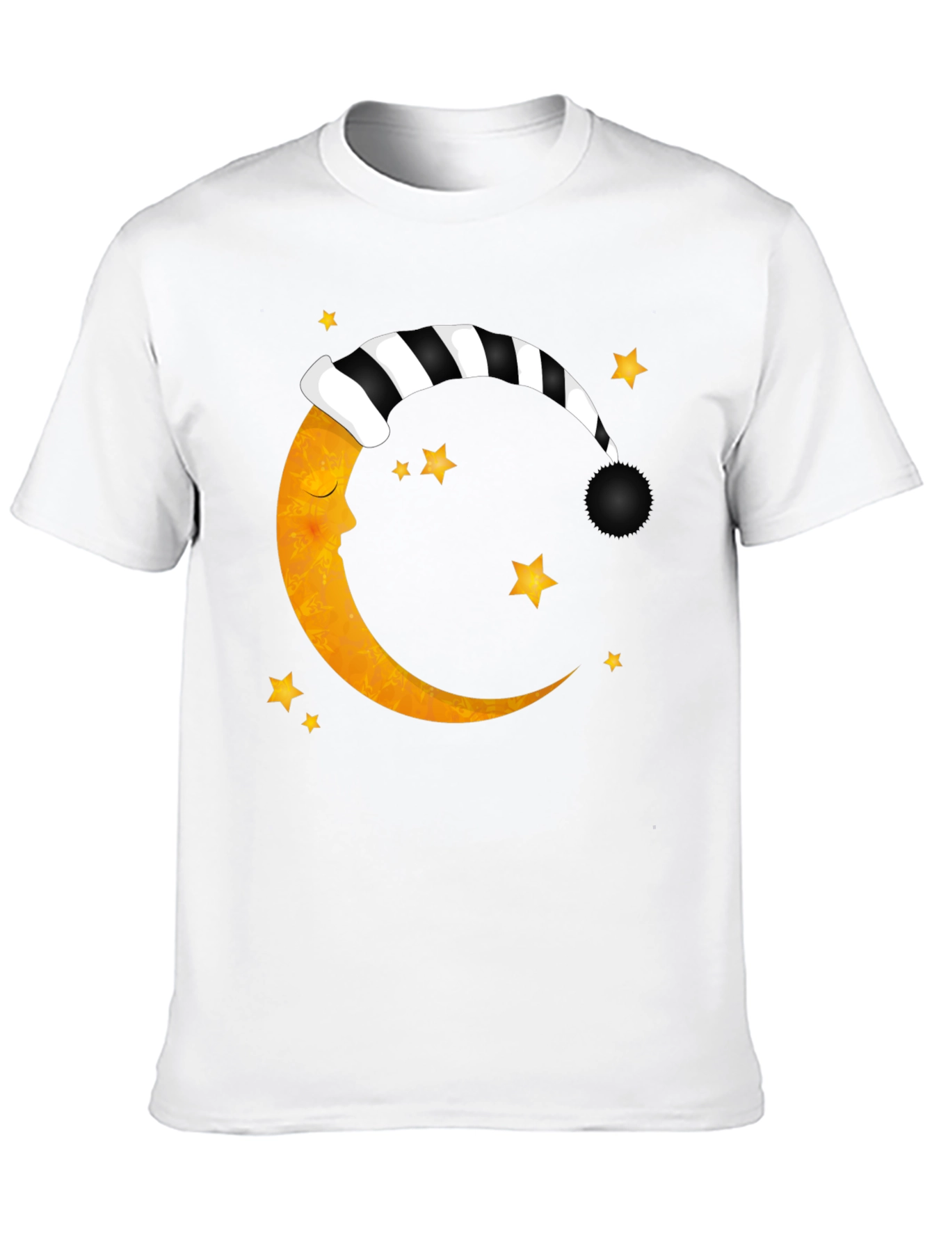 Sleepy Moon Graphic T-Shirt - Black