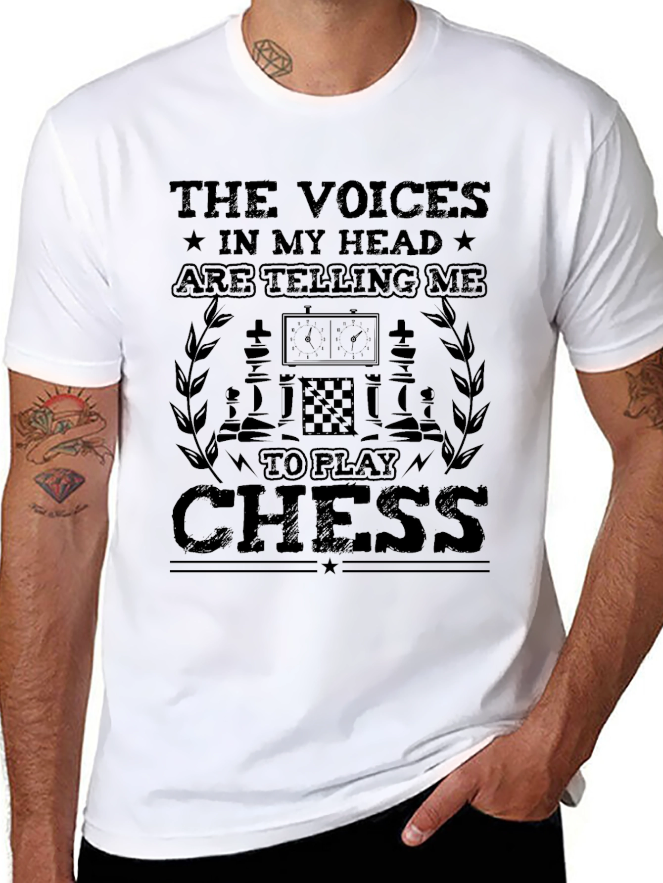 Voices in My Head Chess Graphic Tee
