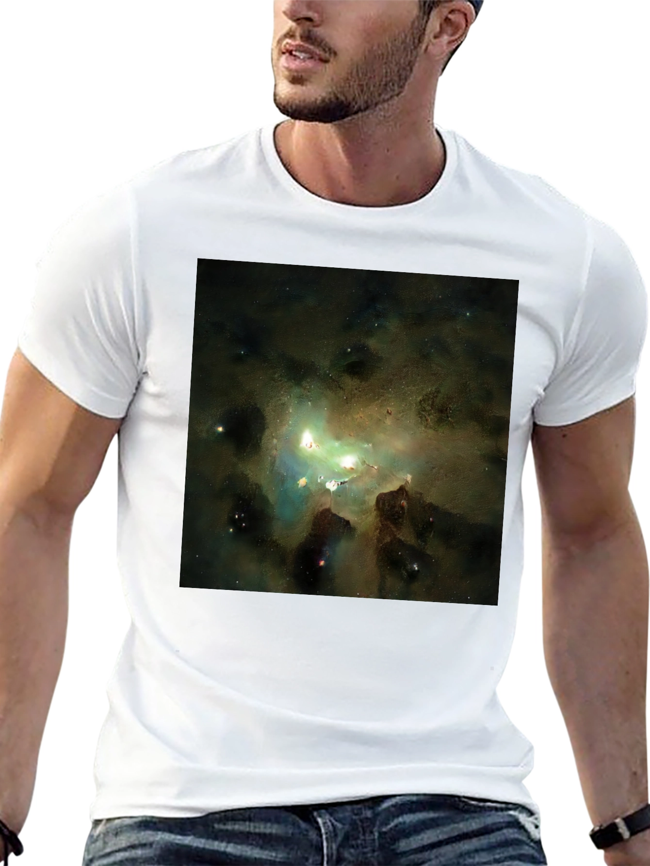 Nebula Print Black T-Shirt