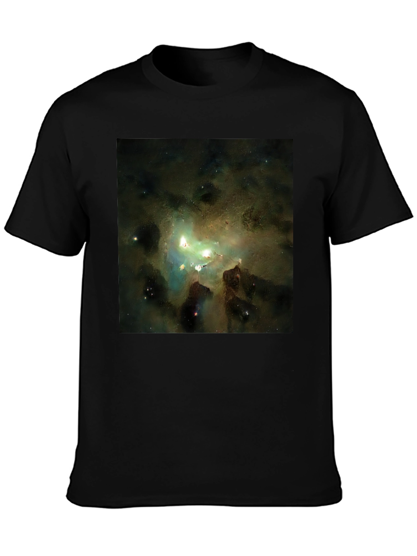 Nebula Print Black T-Shirt