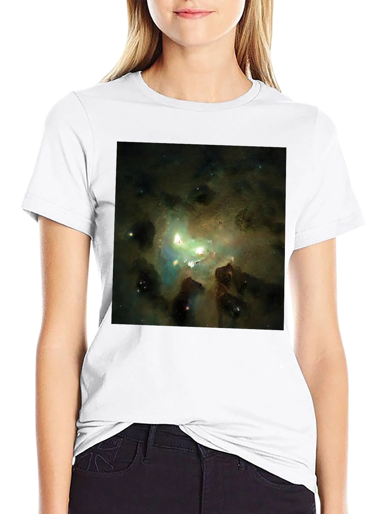 Nebula Print Black T-Shirt