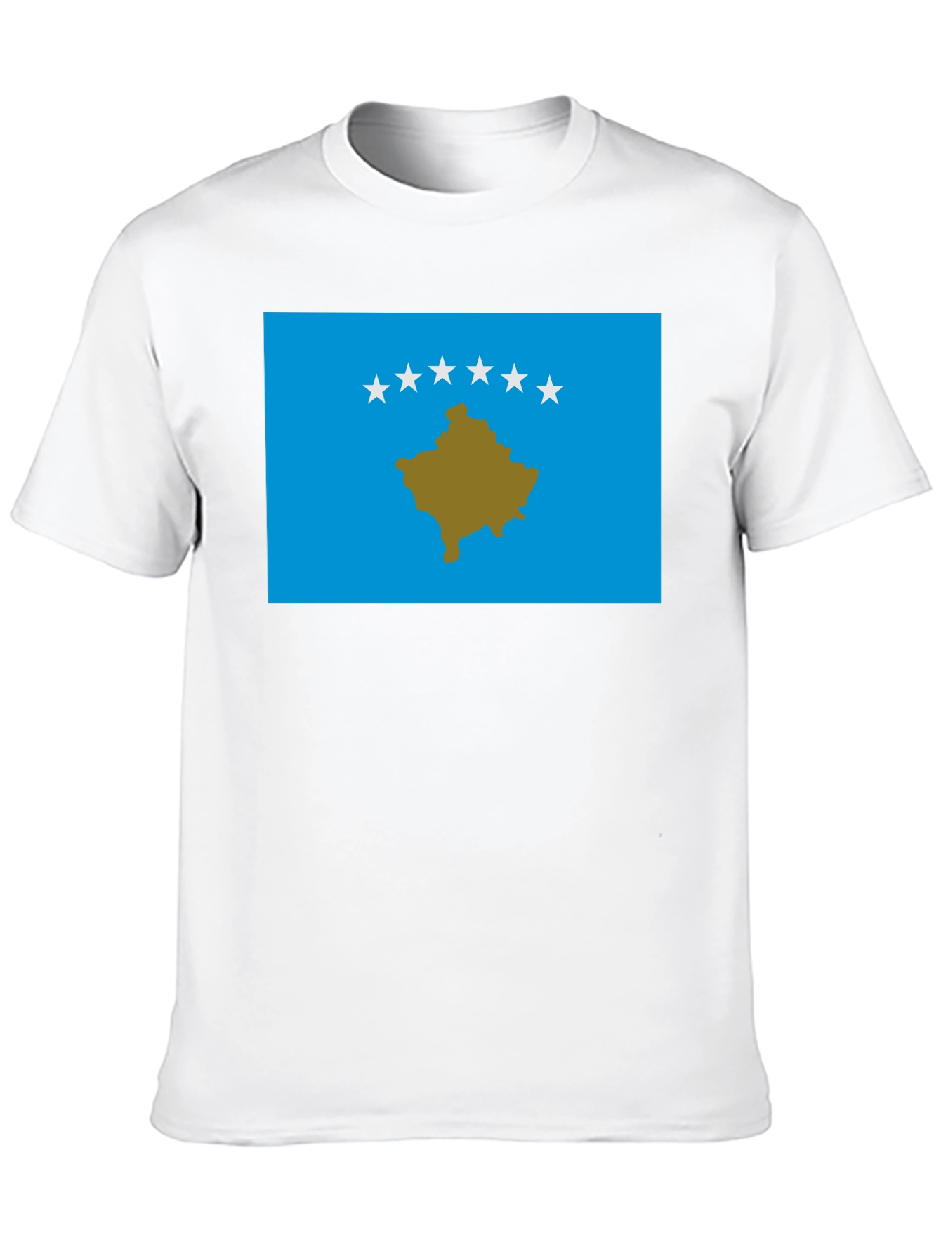 Kosovo Flag Graphic T-Shirt - Black