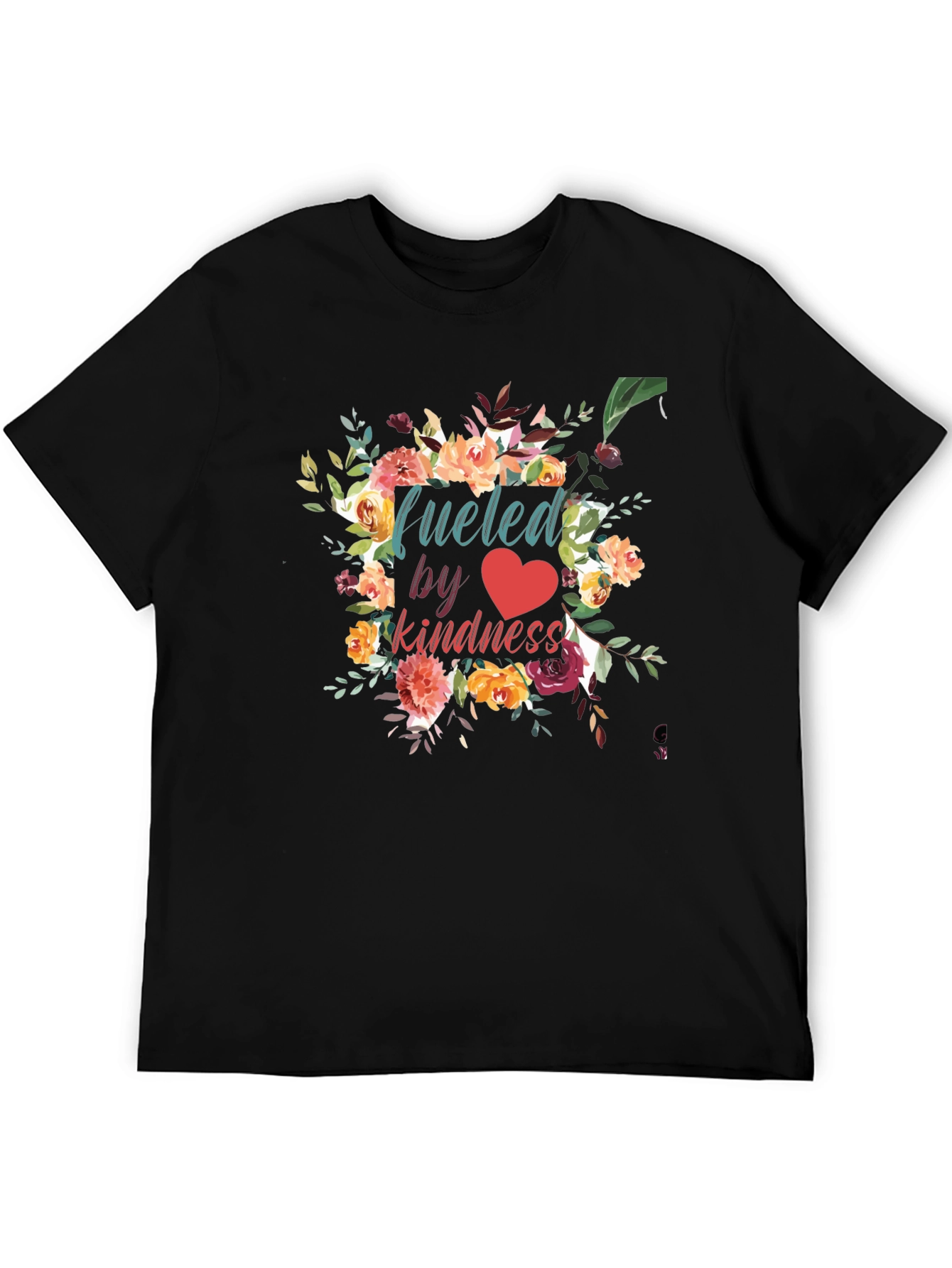 Fueled by Kindness Floral Graphic T-Shirt