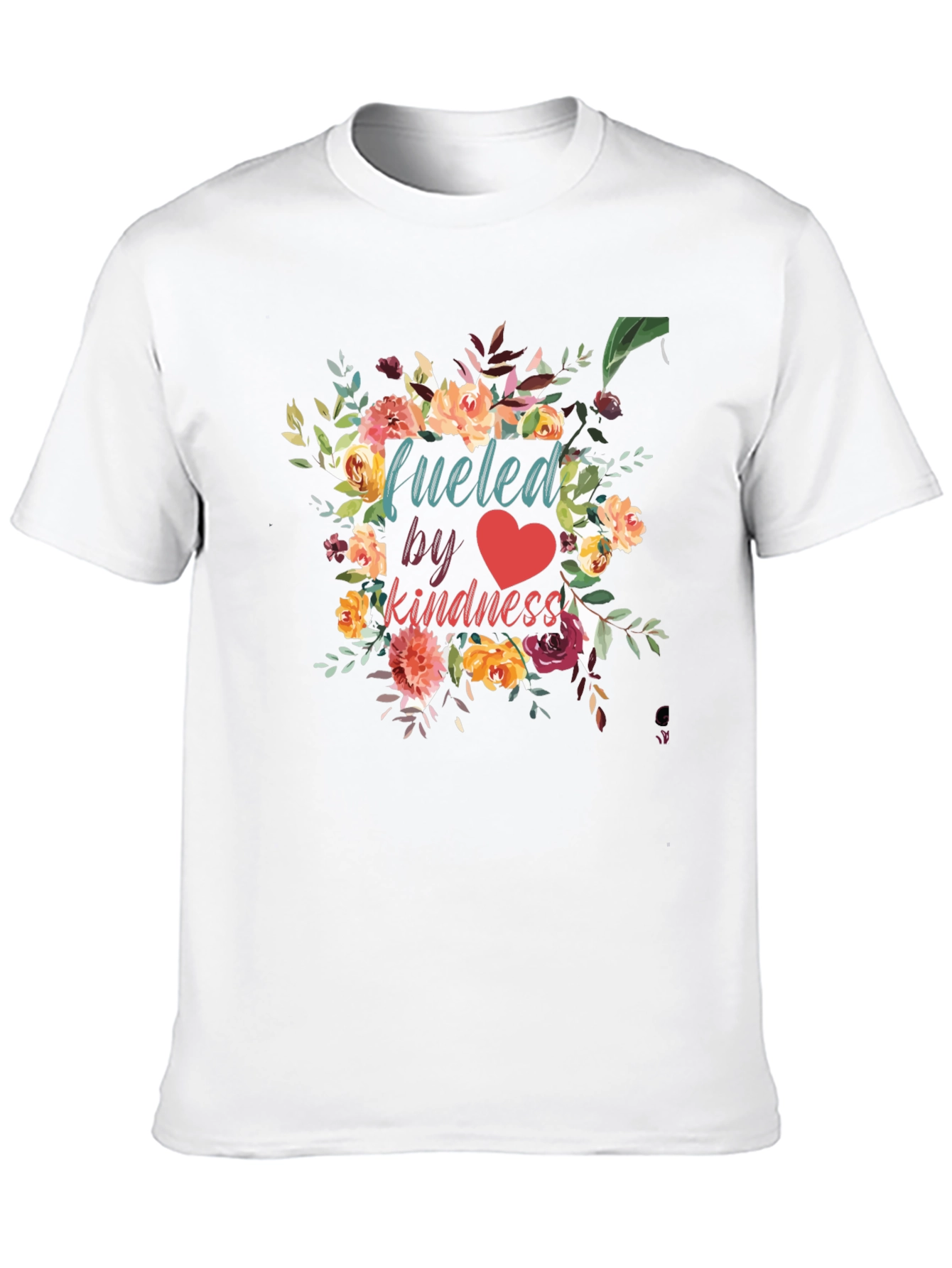 Fueled by Kindness Floral Graphic T-Shirt