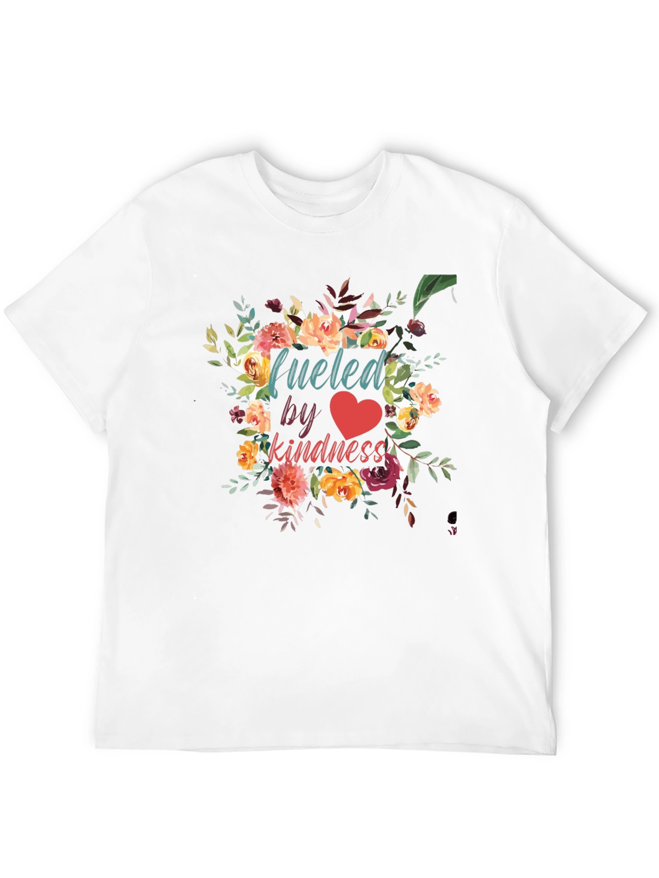 Fueled by Kindness Floral Graphic T-Shirt