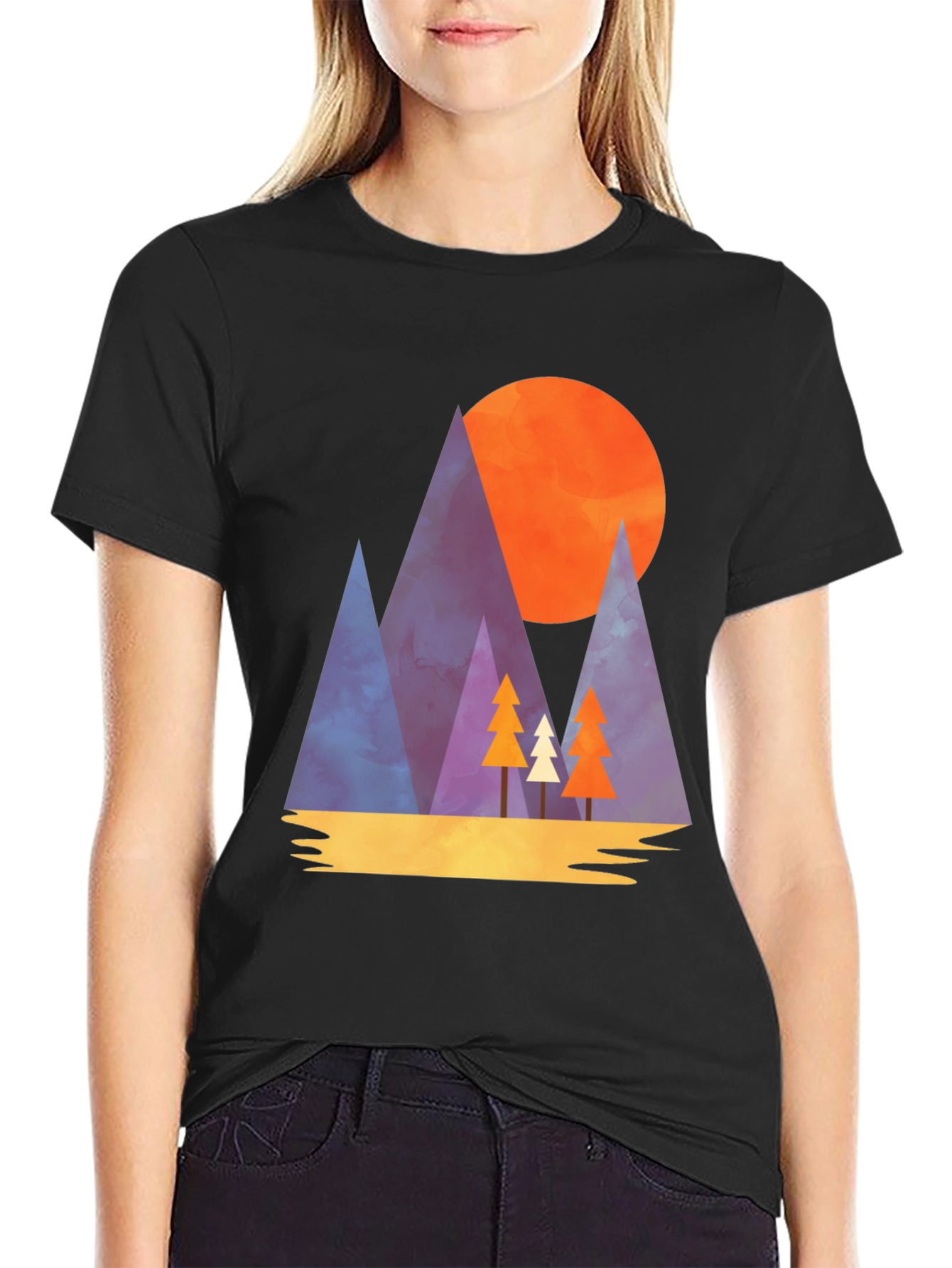 Mountain Sunset Graphic Tee - Nature Inspired Design