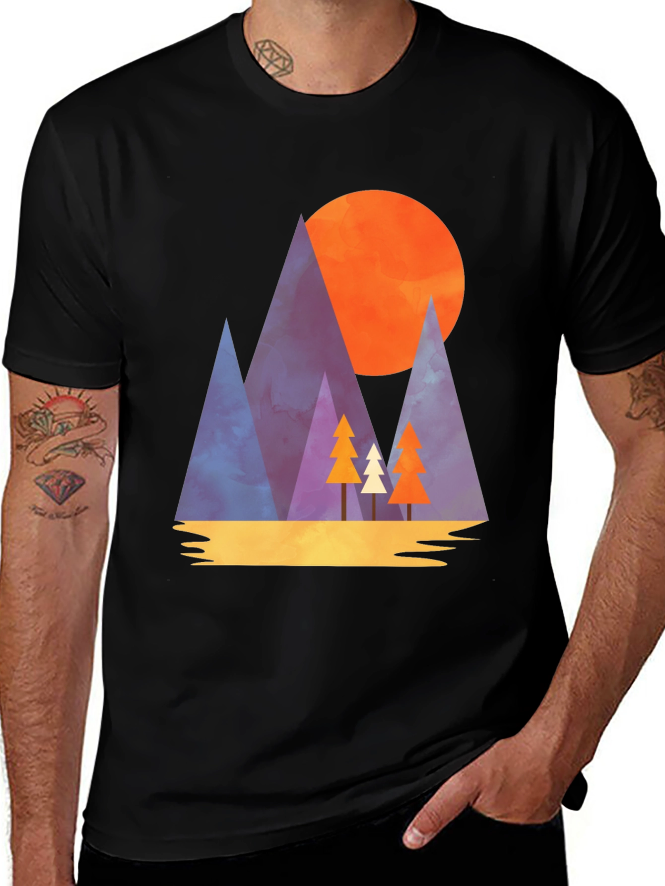 Mountain Sunset Graphic Tee - Nature Inspired Design