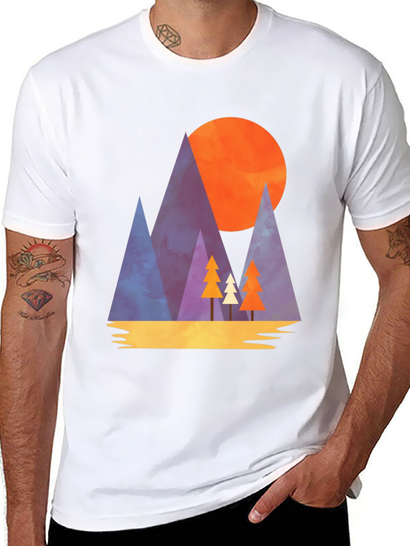 Mountain Sunset Graphic Tee - Nature Inspired Design