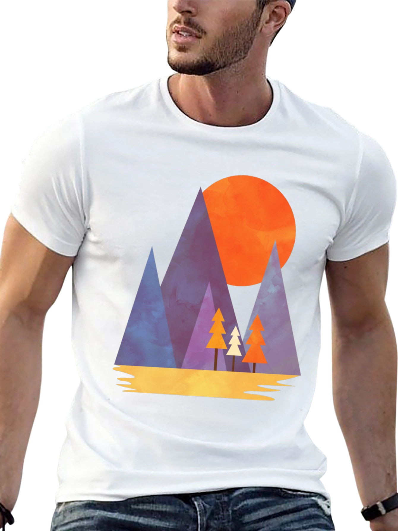Mountain Sunset Graphic Tee - Nature Inspired Design