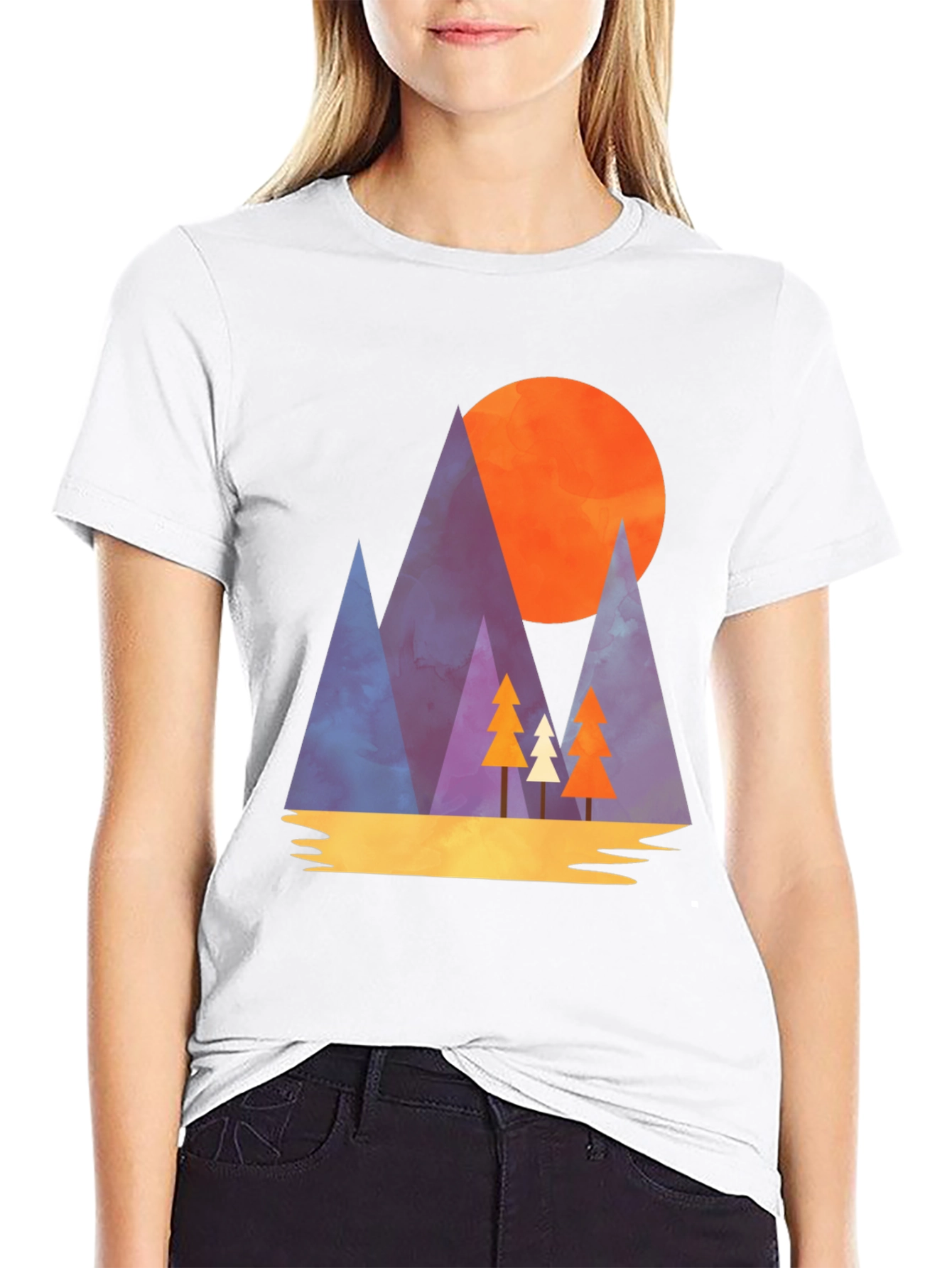 Mountain Sunset Graphic Tee - Nature Inspired Design