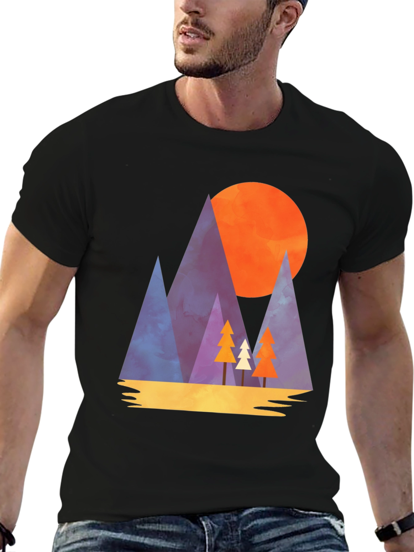 Mountain Sunset Graphic Tee - Nature Inspired Design