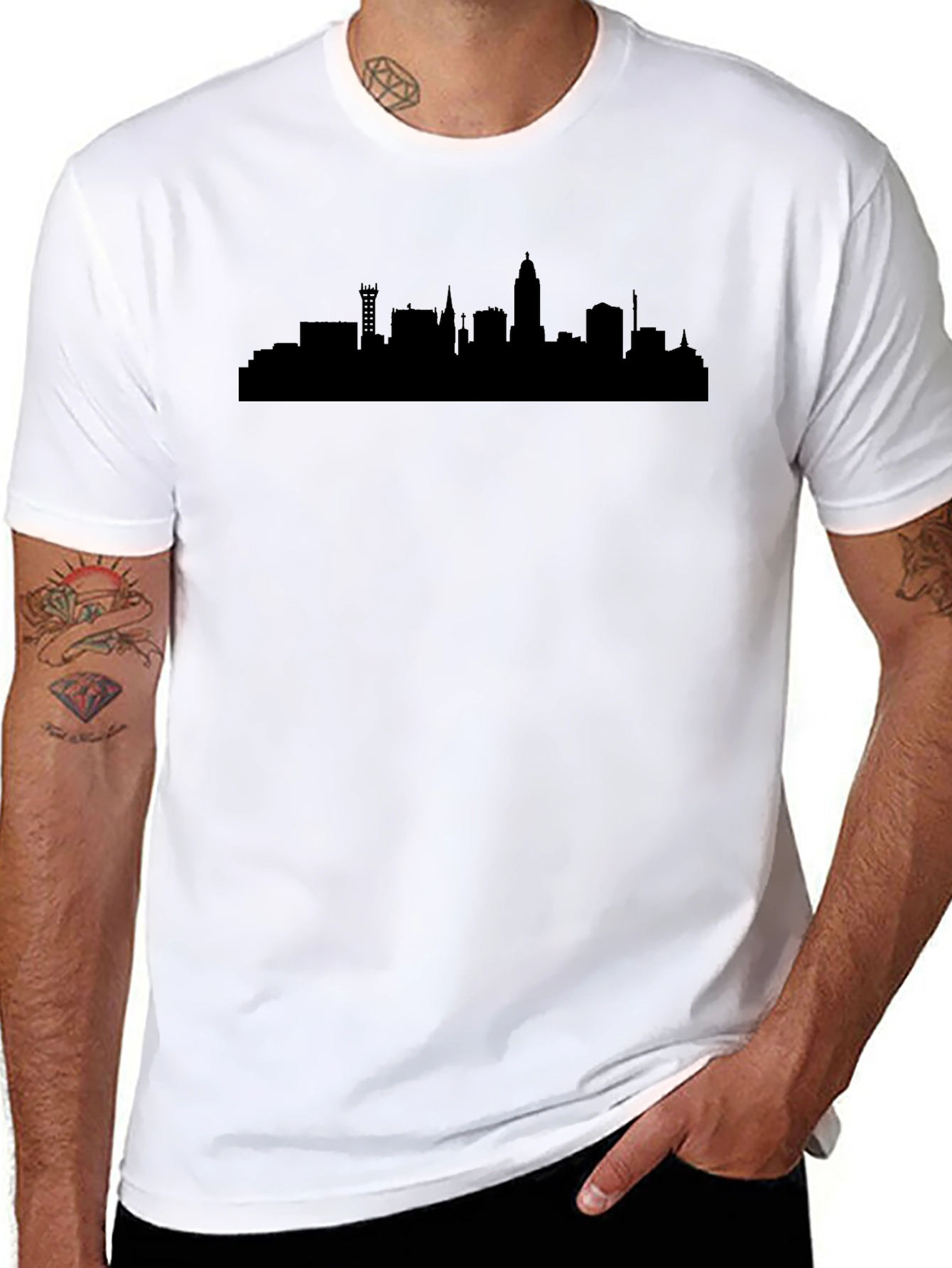 Cityscape Silhouette Tee - Modern Graphic Print