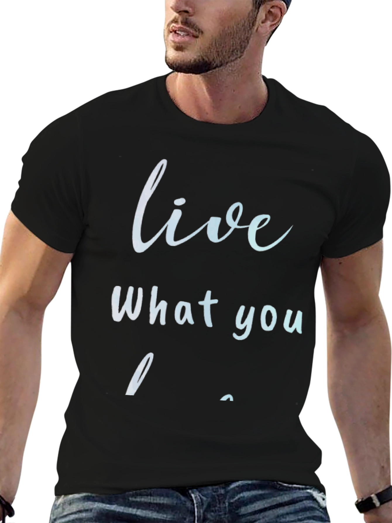 Live What You Love Black Graphic Tee