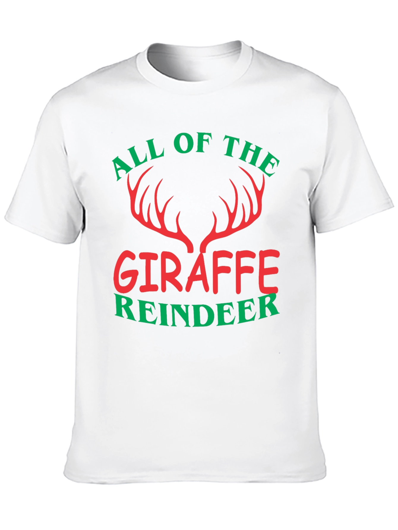 All of the Giraffe Reindeer Christmas Holiday T-Shirt