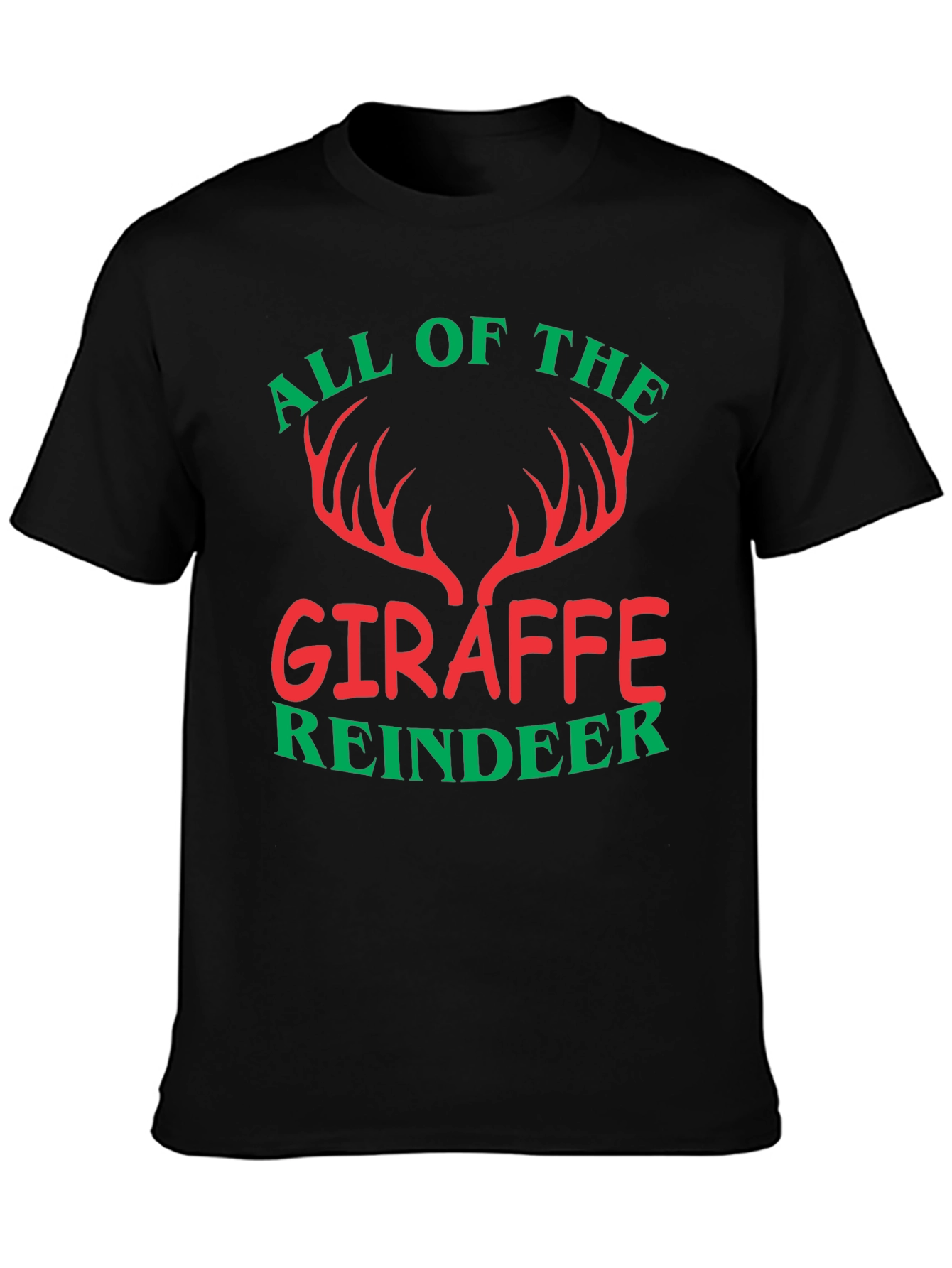 All of the Giraffe Reindeer Christmas Holiday T-Shirt