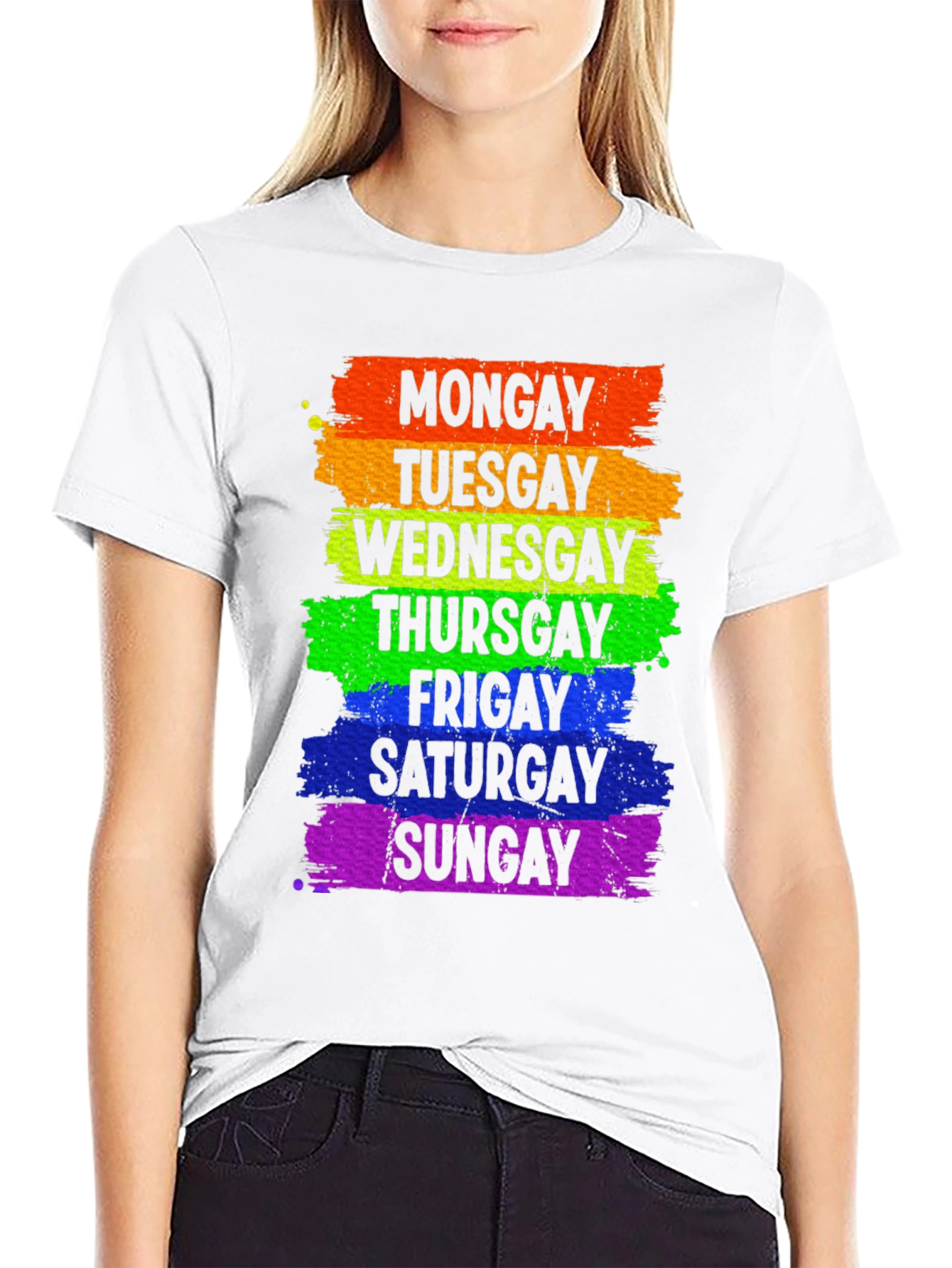 Gay Pride Days of the Week Rainbow T-Shirt