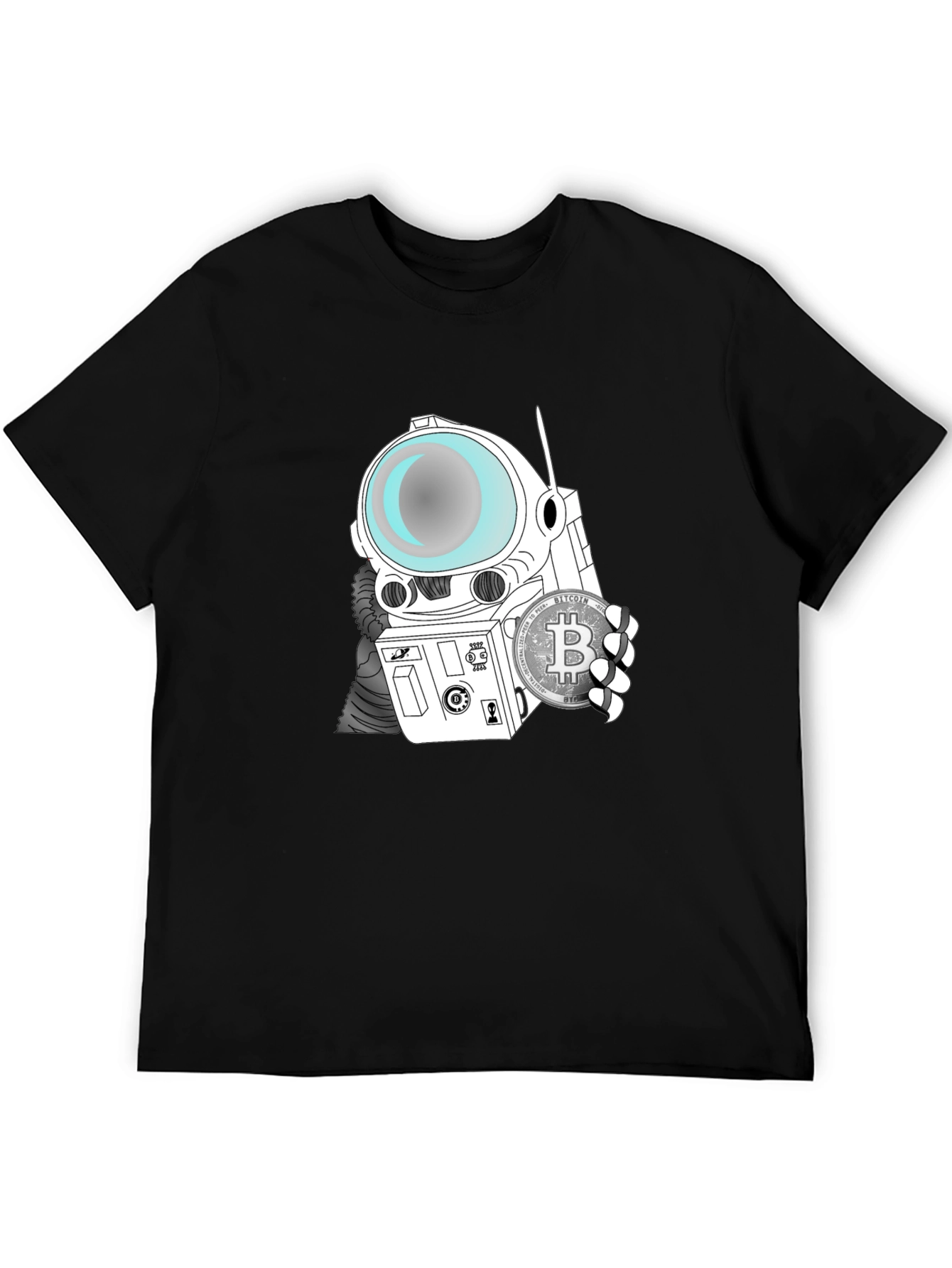 Astronaut Bitcoin Graphic T-Shirt