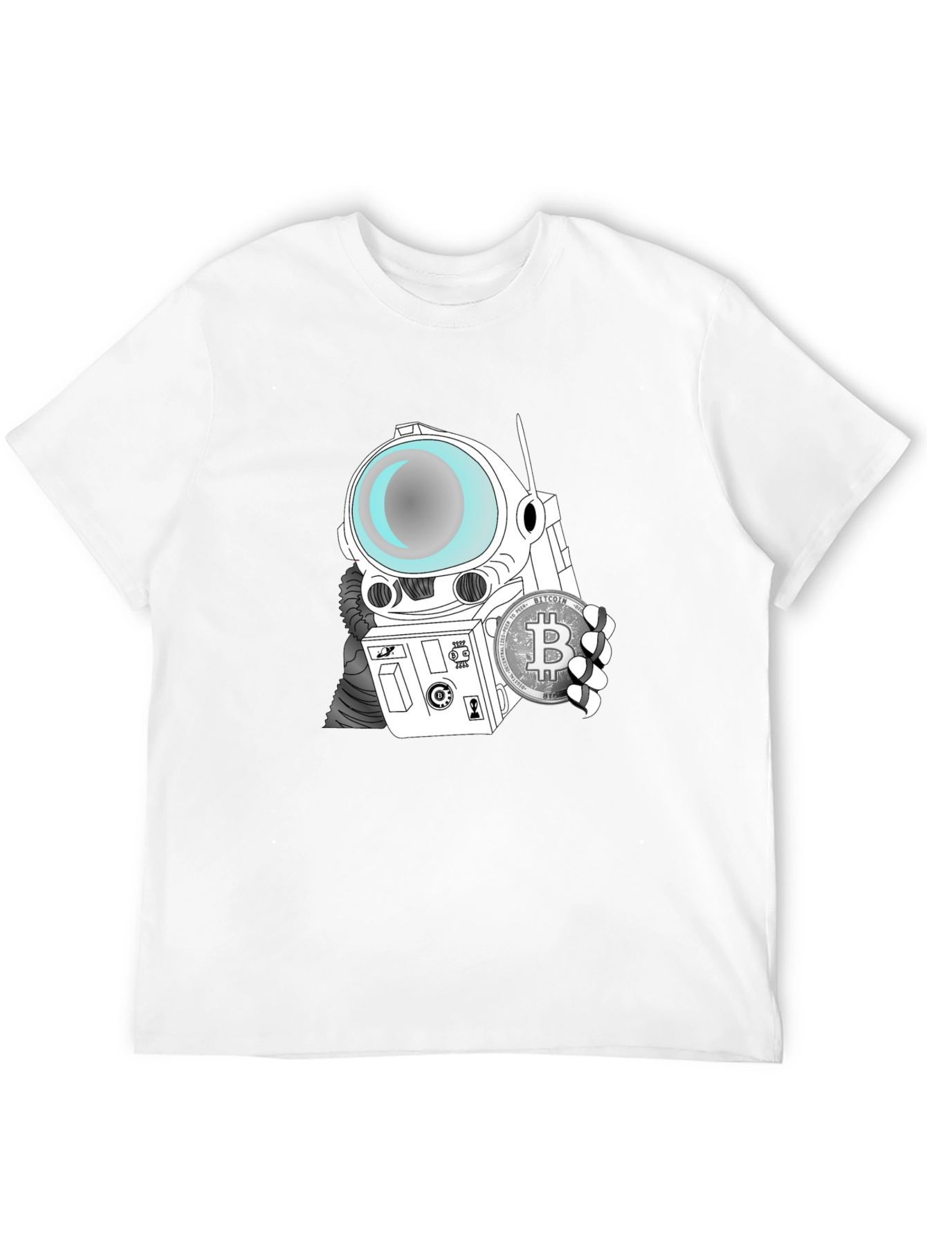 Astronaut Bitcoin Graphic T-Shirt