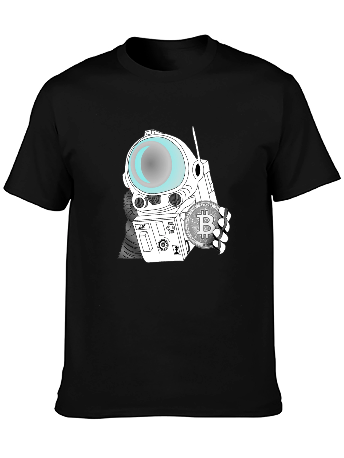 Astronaut Bitcoin Graphic T-Shirt