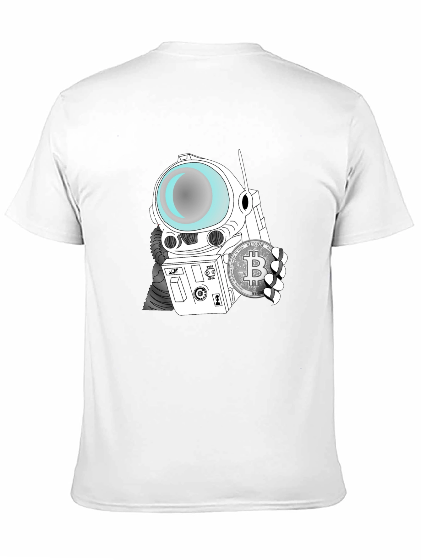 Astronaut Bitcoin Graphic T-Shirt