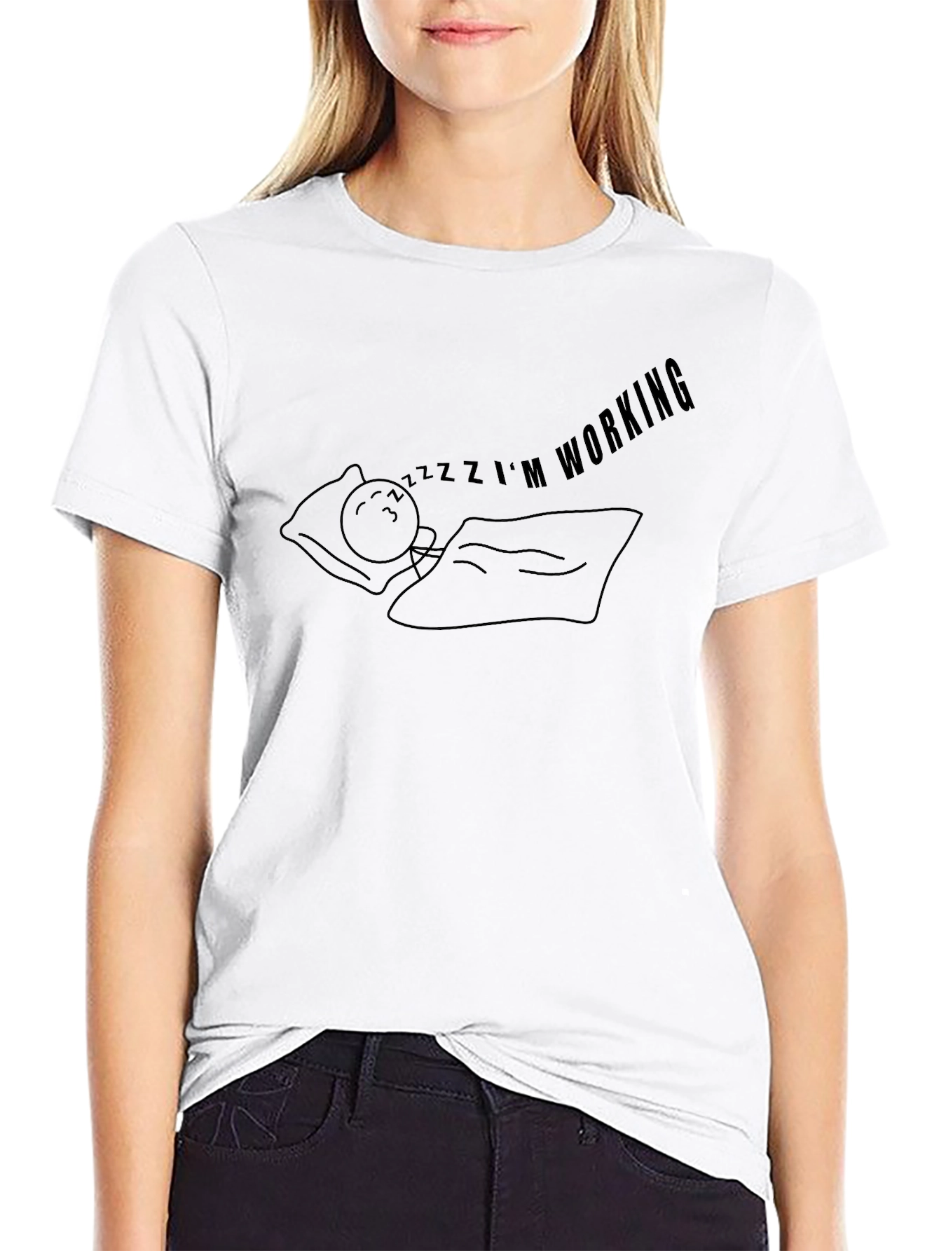 Im Working T-Shirt - Funny Sleeping Design