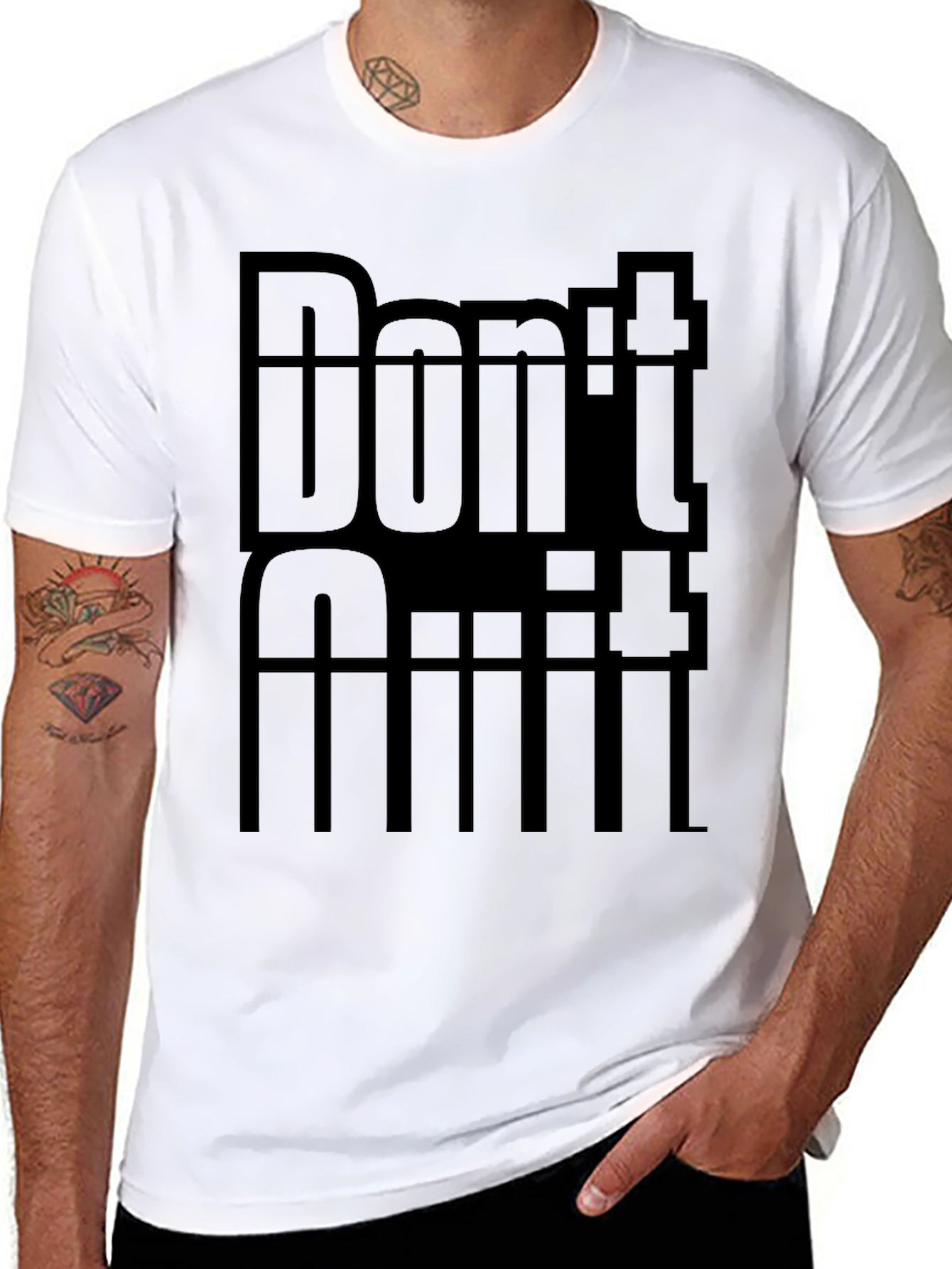 Dont Quit Tee - Motivational Black T-Shirt