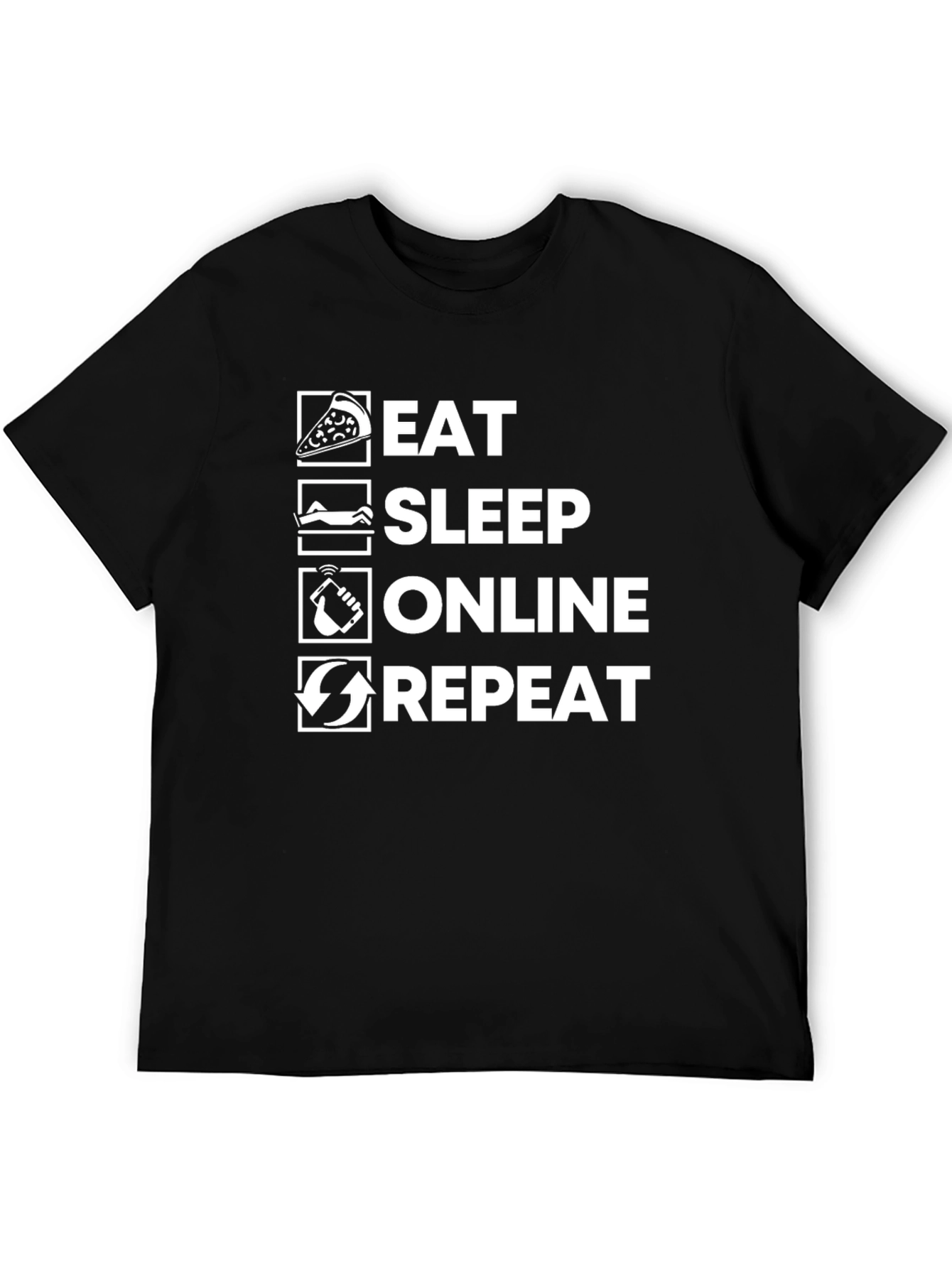 Eat Sleep Online Repeat Graphic T-Shirt
