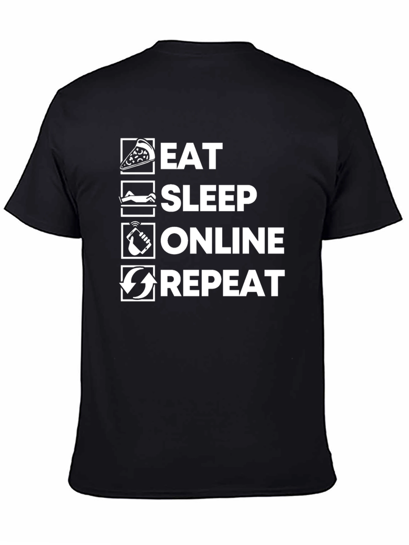 Eat Sleep Online Repeat Graphic T-Shirt