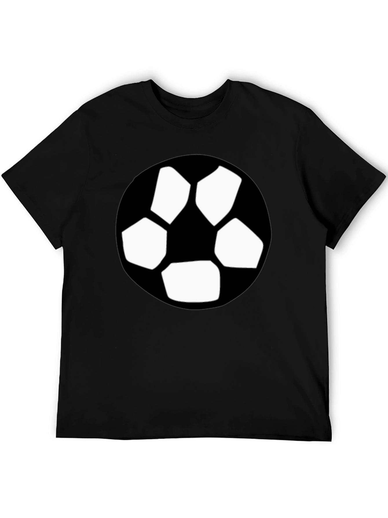 Black T-Shirt with Soccer Ball Graphic