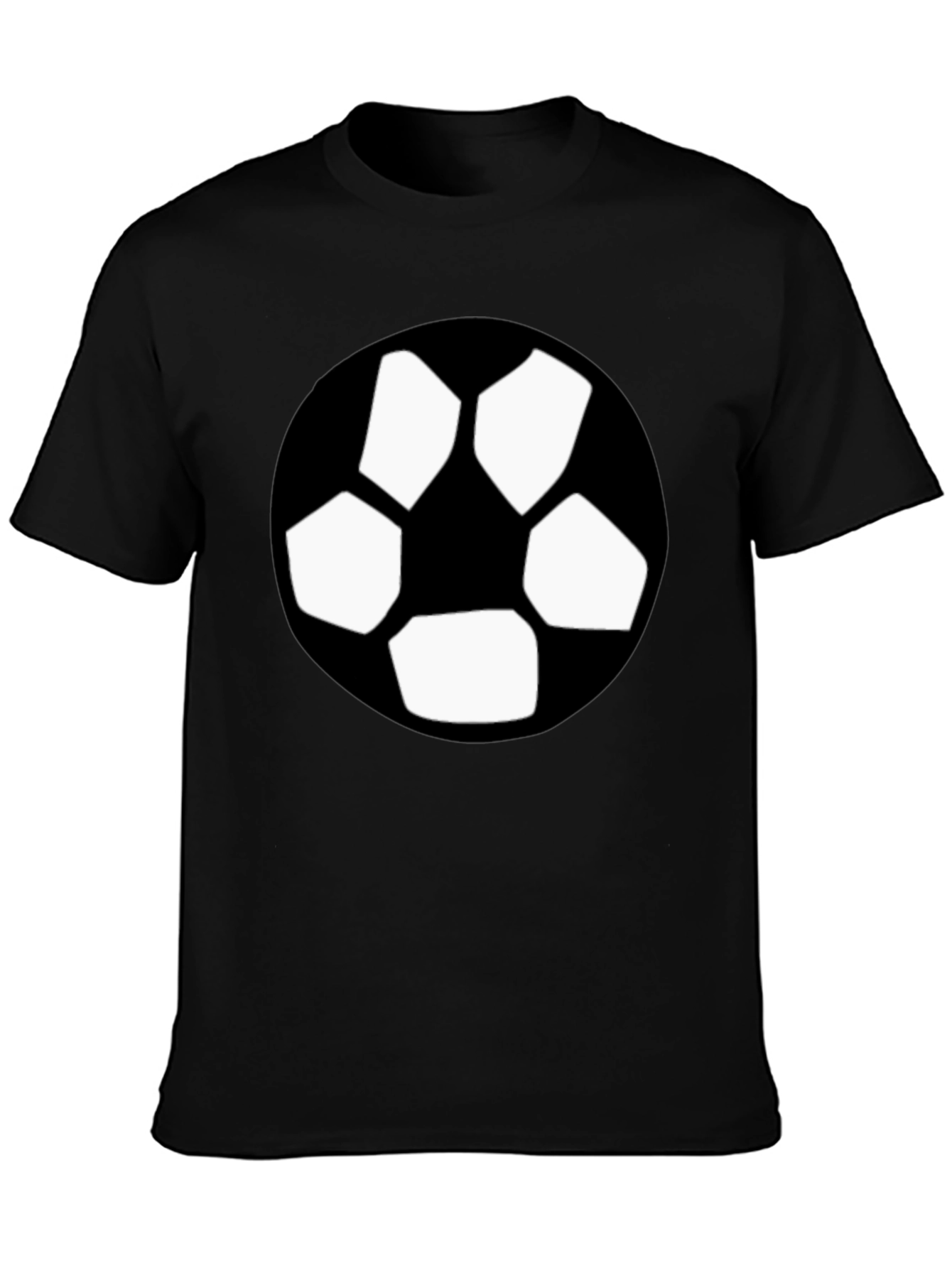 Black T-Shirt with Soccer Ball Graphic
