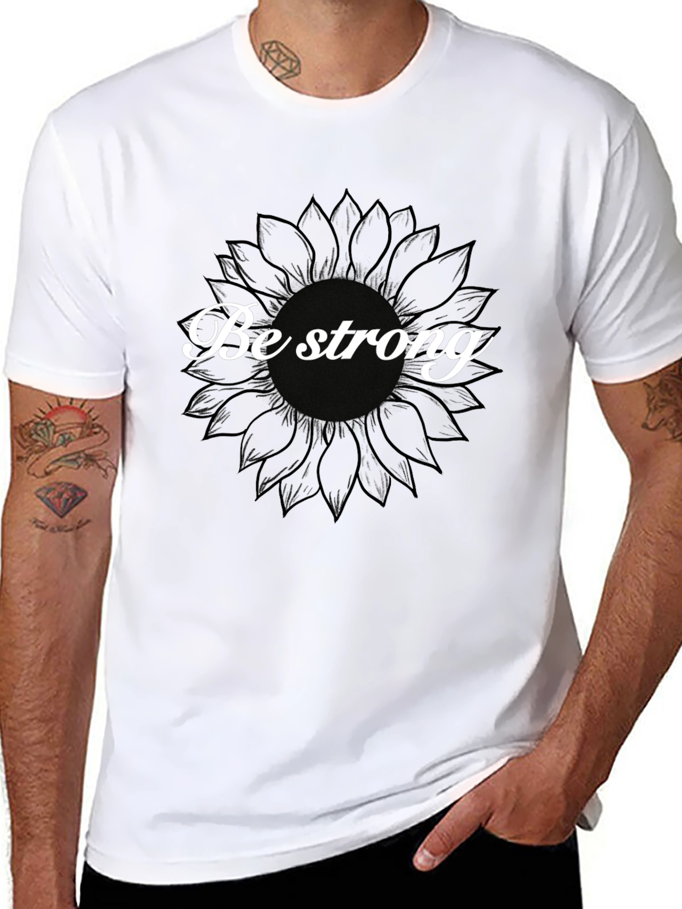 Be Strong Sunflower Graphic Tee