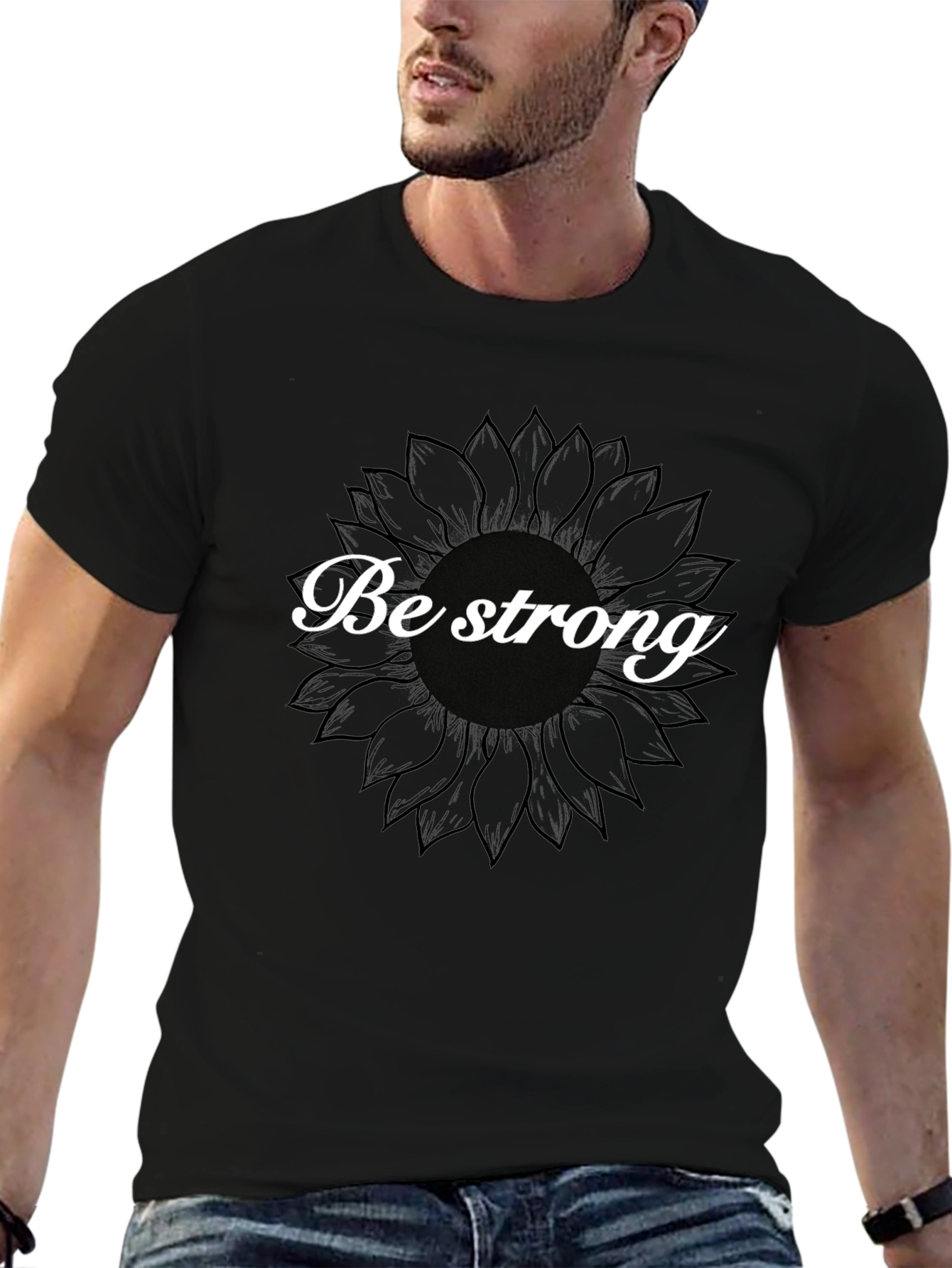 Be Strong Sunflower Graphic Tee