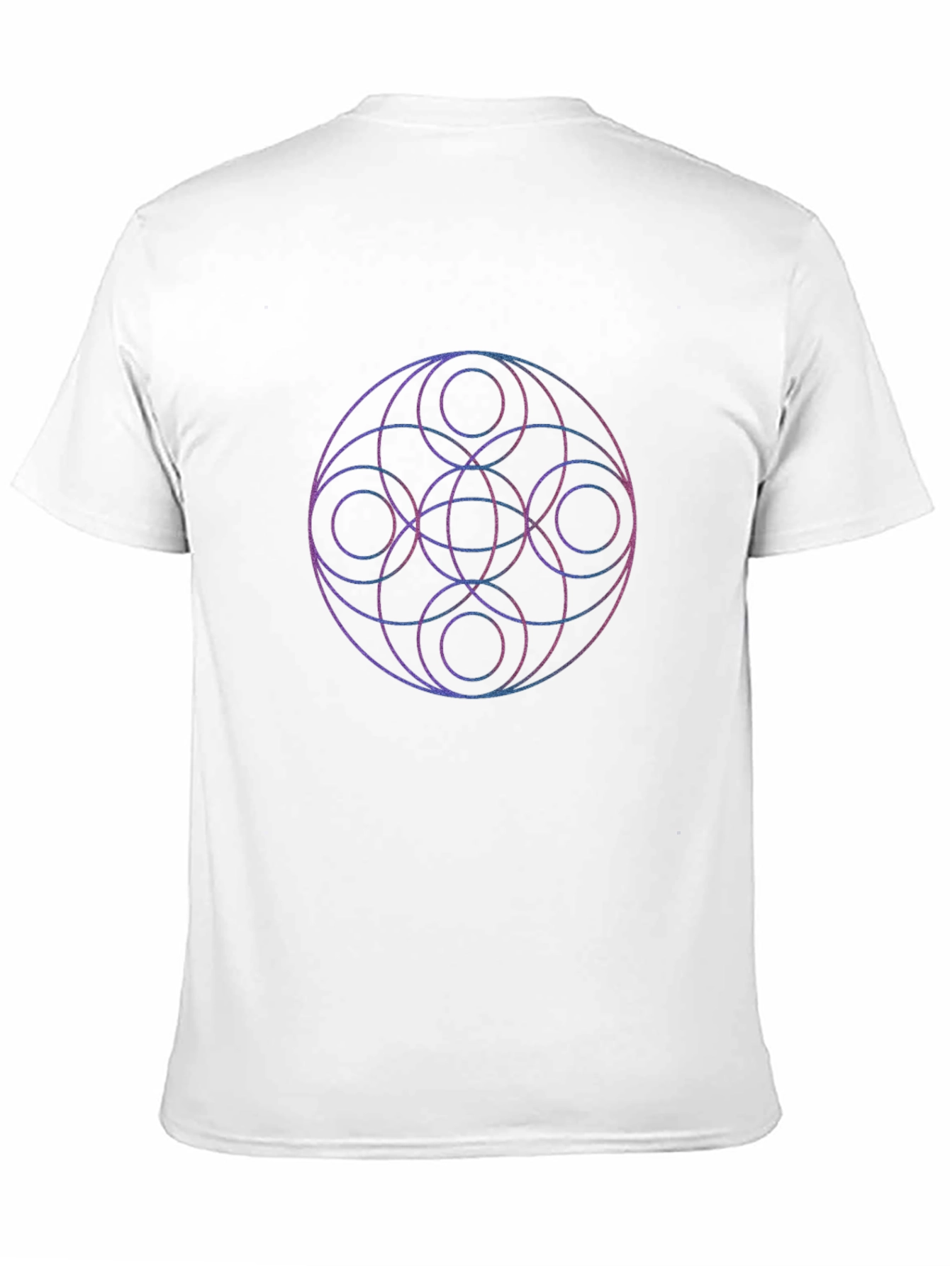 Geometric Circle Print Black T-Shirt