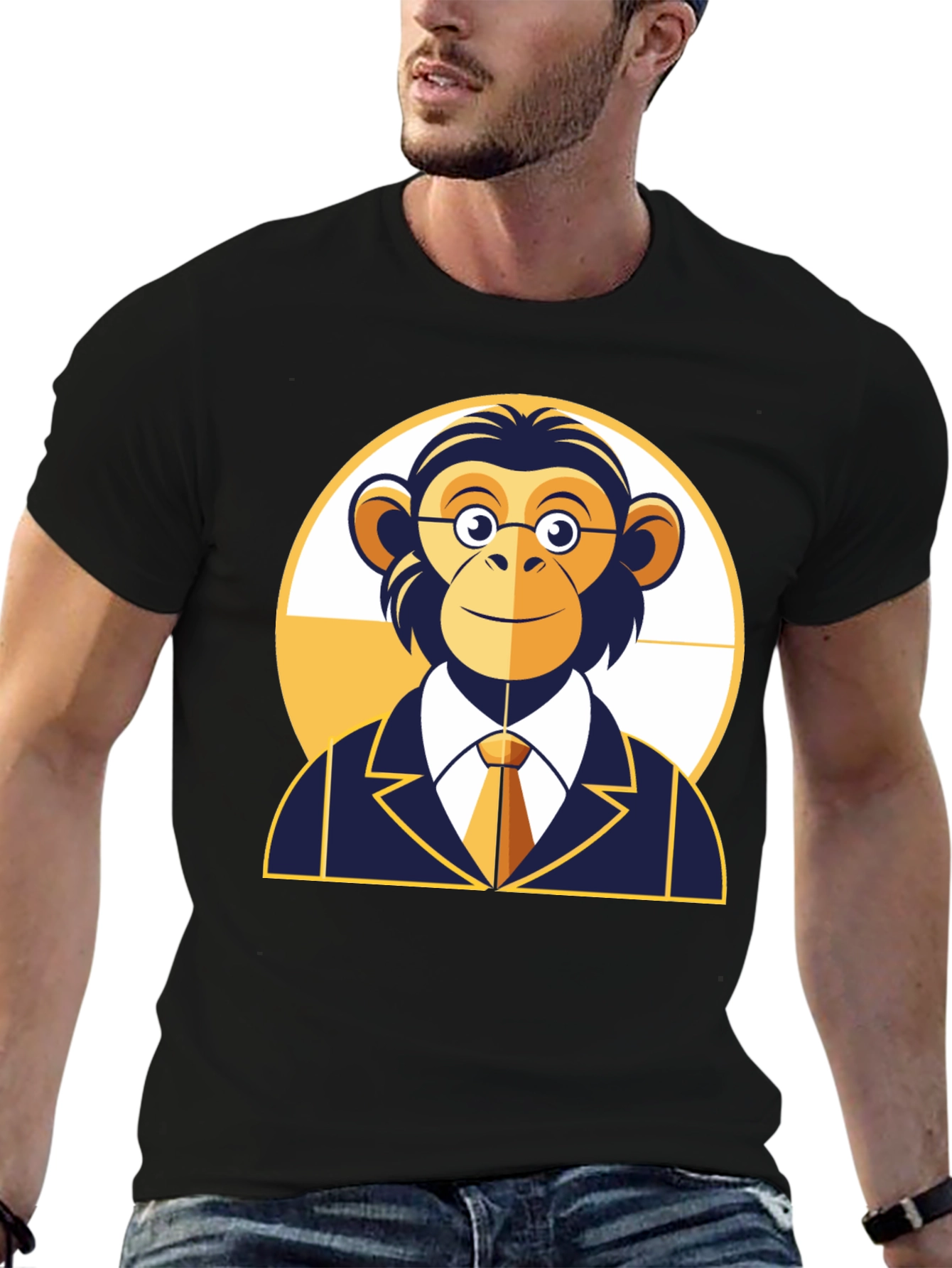 Monkey Business T-Shirt - Funny Ape in Suit