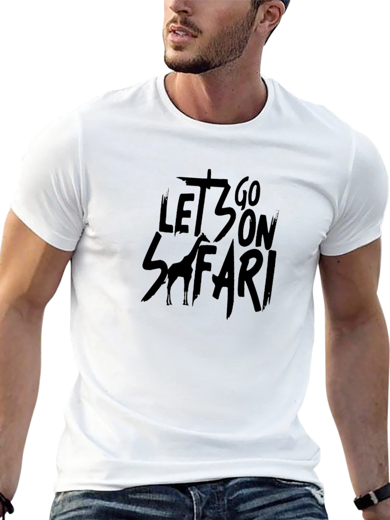 Safari Adventure T-Shirt - Black Graphic Tee