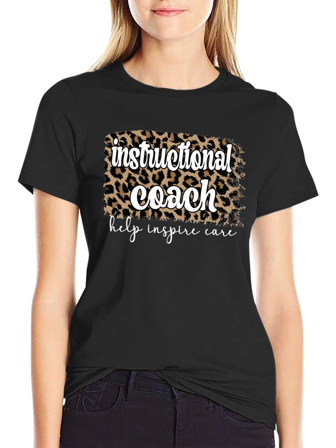 Instructional Coach Leopard Print T-Shirt