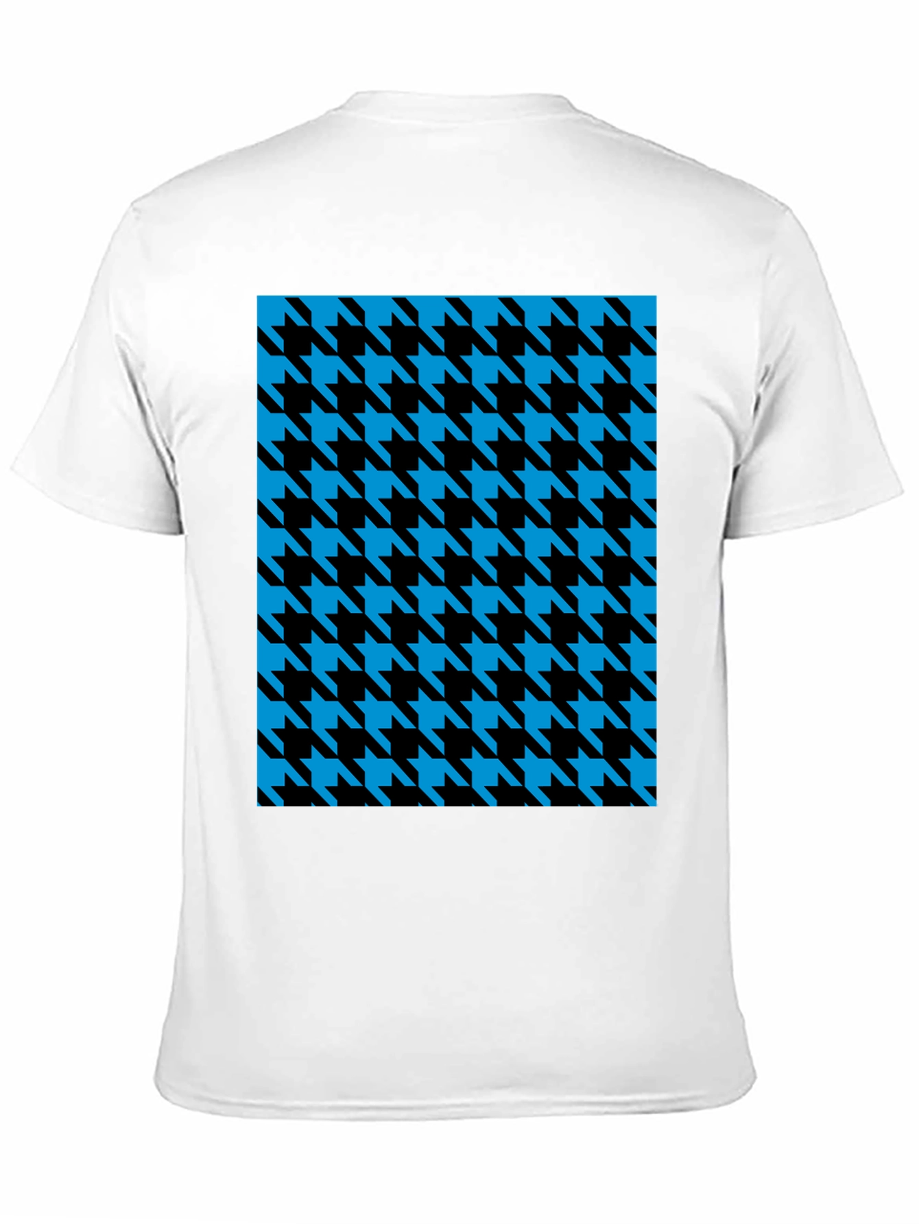 Houndstooth Patterned Black T-Shirt